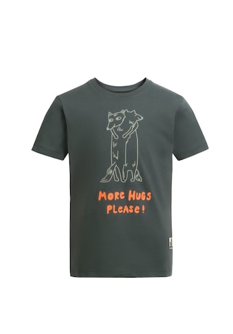 T-Shirt »MORE HUGS T K«, mit Umarmungsmotiv
