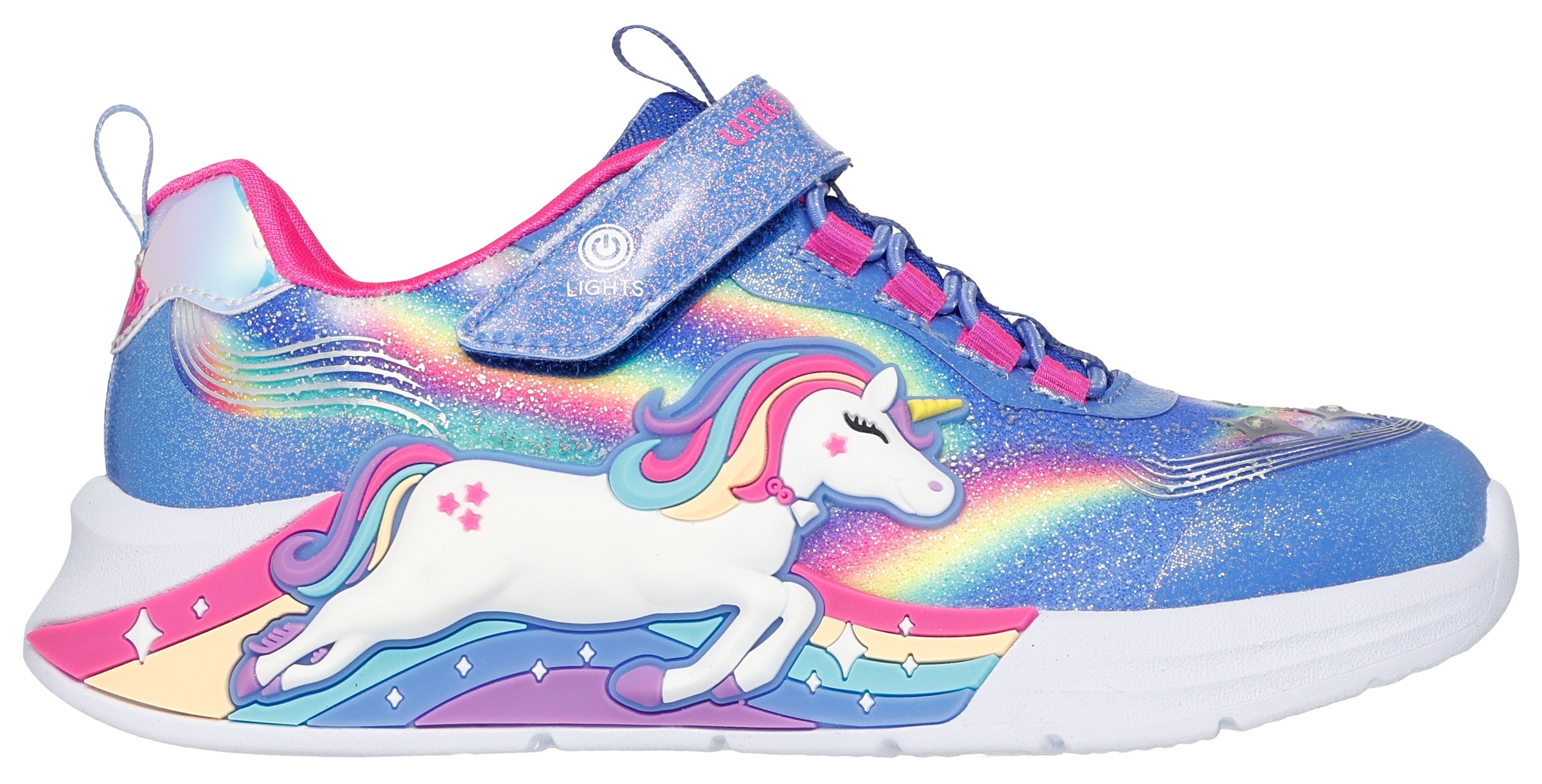 Skechers Sneaker »UNICORN CHASER«  Blinkschuh mit Einhorn, Größenschablone zum Download