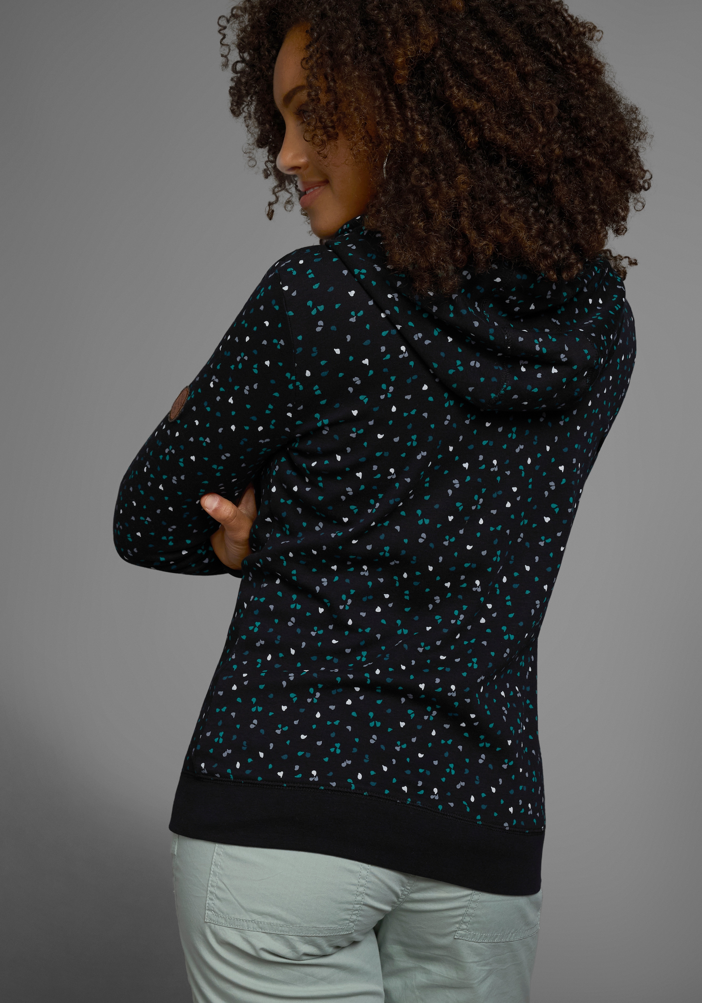 KangaROOS Kapuzensweatjacke, mit sportlichem Minimal-Print