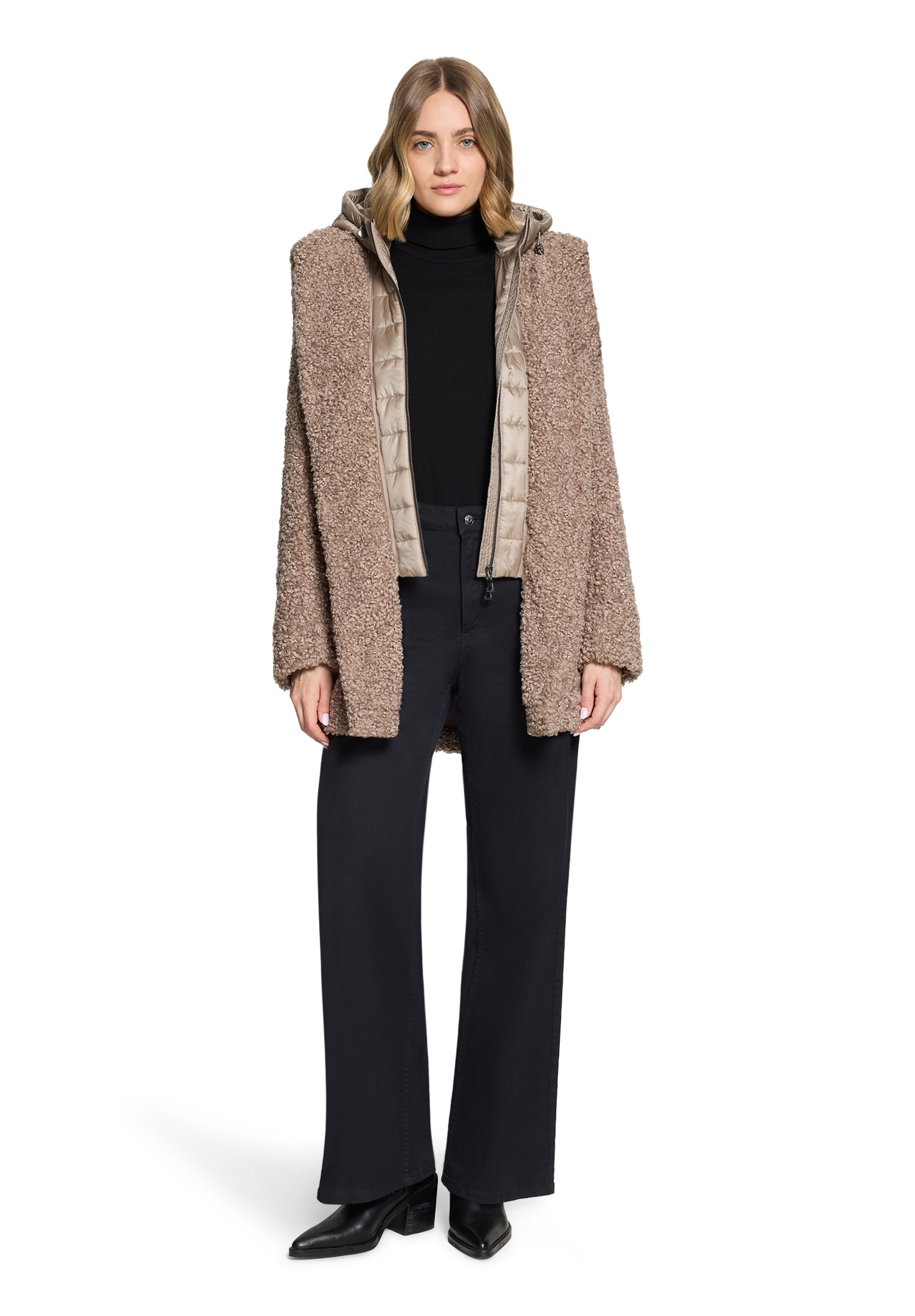 Amber & June Plüschjacke »Plüschjacke mit abnehmbarem Westenteil«
