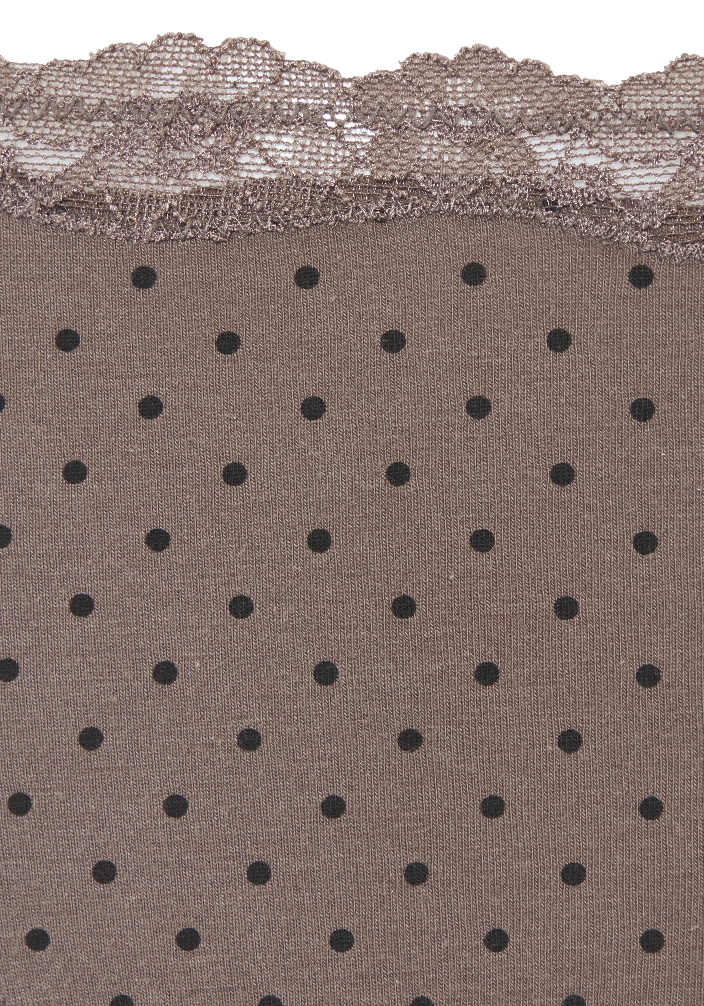 LASCANA String 3er-Pack,  aus elastischer Baumwolle mit zarter Spitze