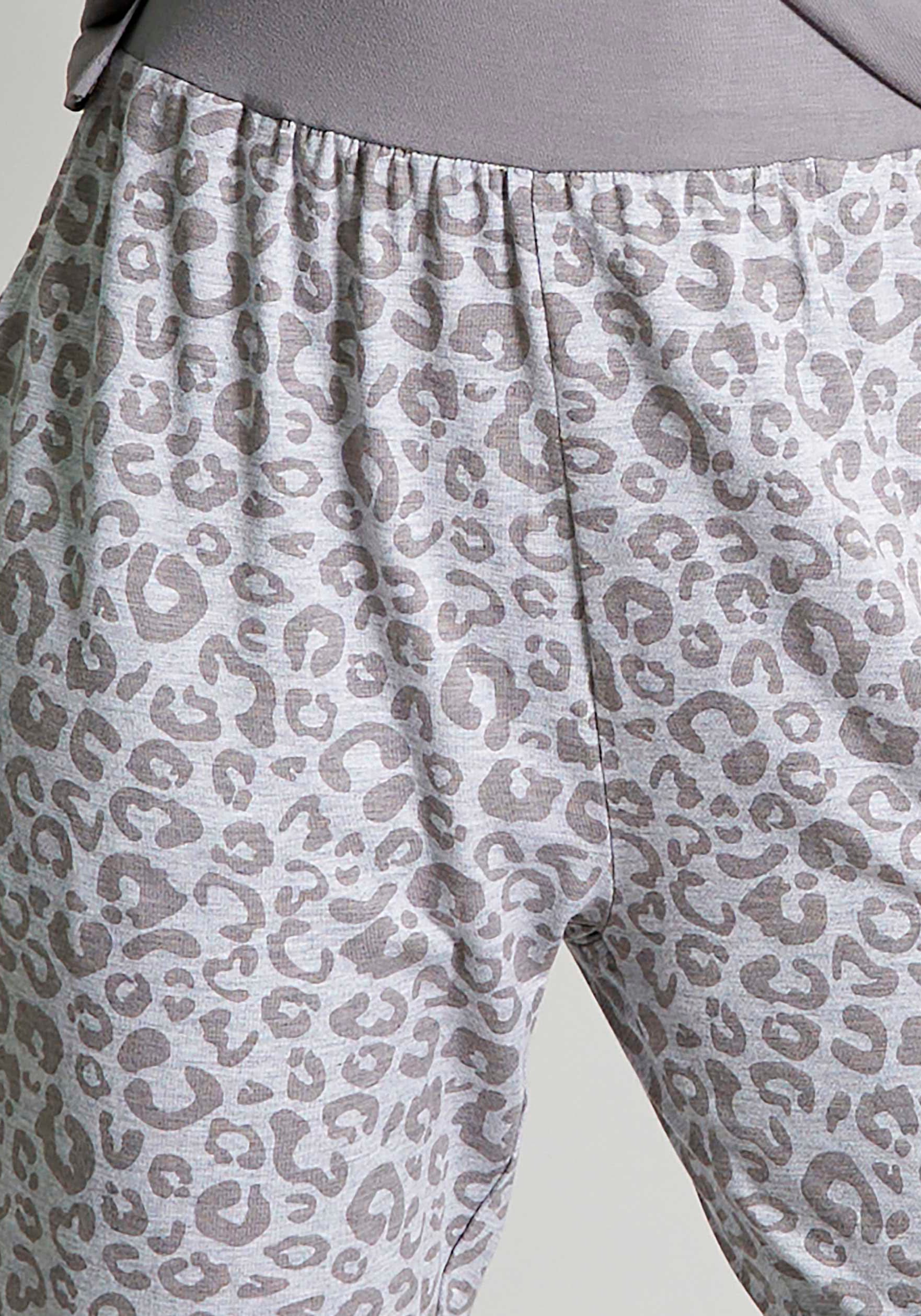 TOM TAILOR Loungehose »Victoria«, Animal-Look, breiter elastischer Bund