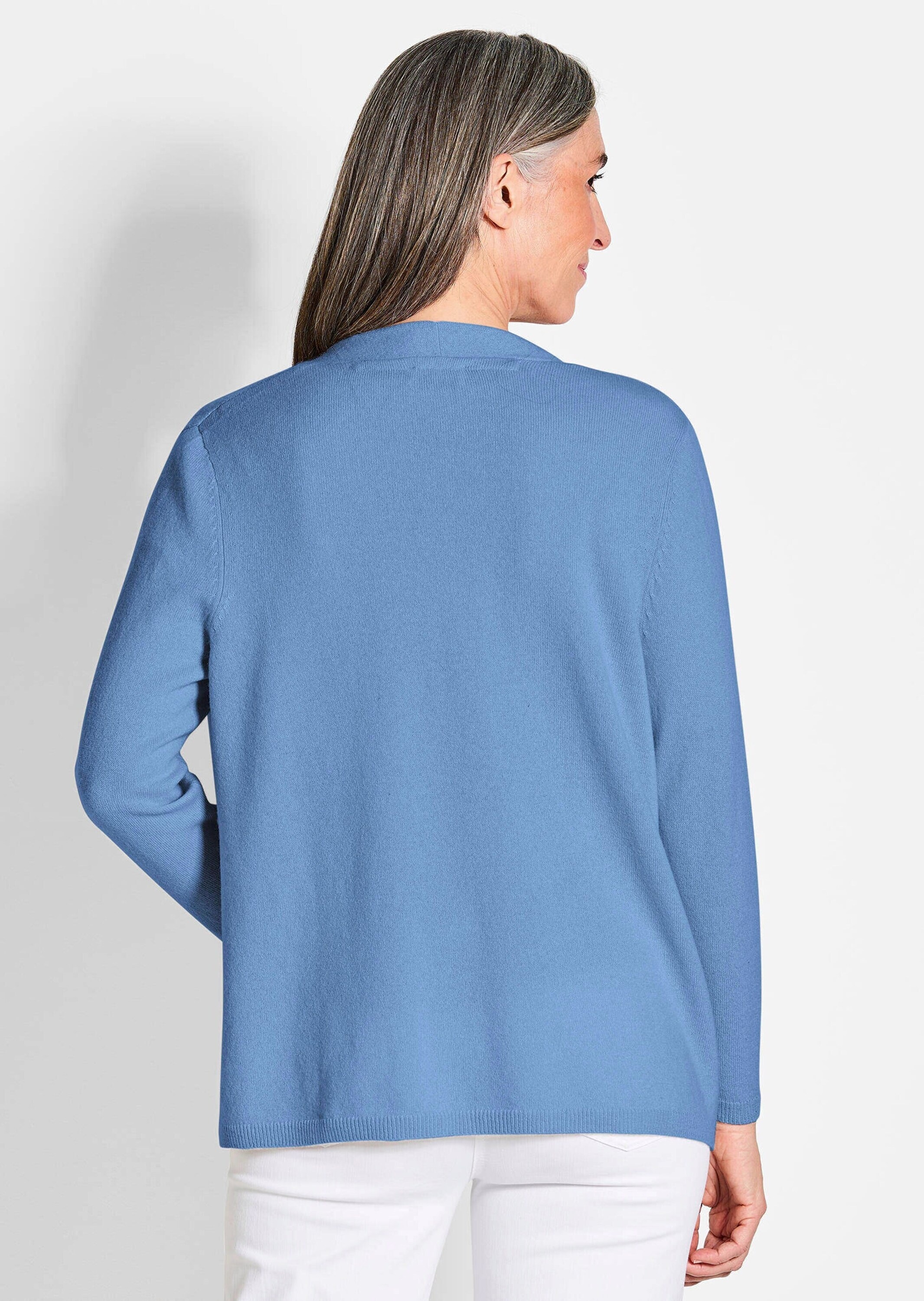 GOLDNER Kaschmirpullover »Kurzgröße Cardigan in langer offener Form«