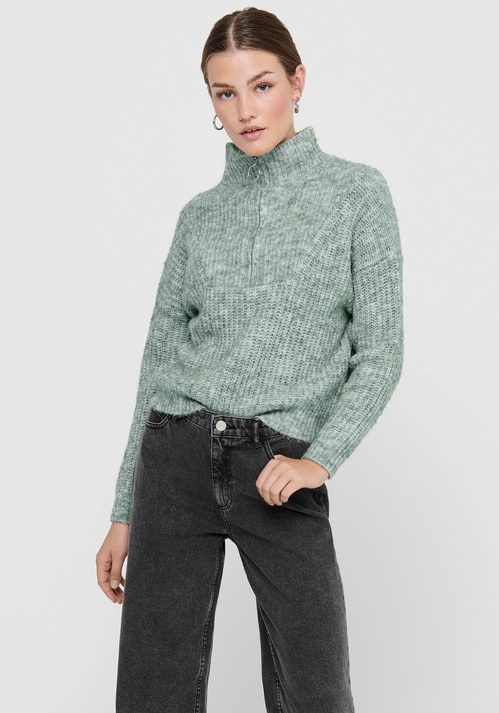 Only Stehkragenpullover »ONLEMILY LIFE L/S ZIP«