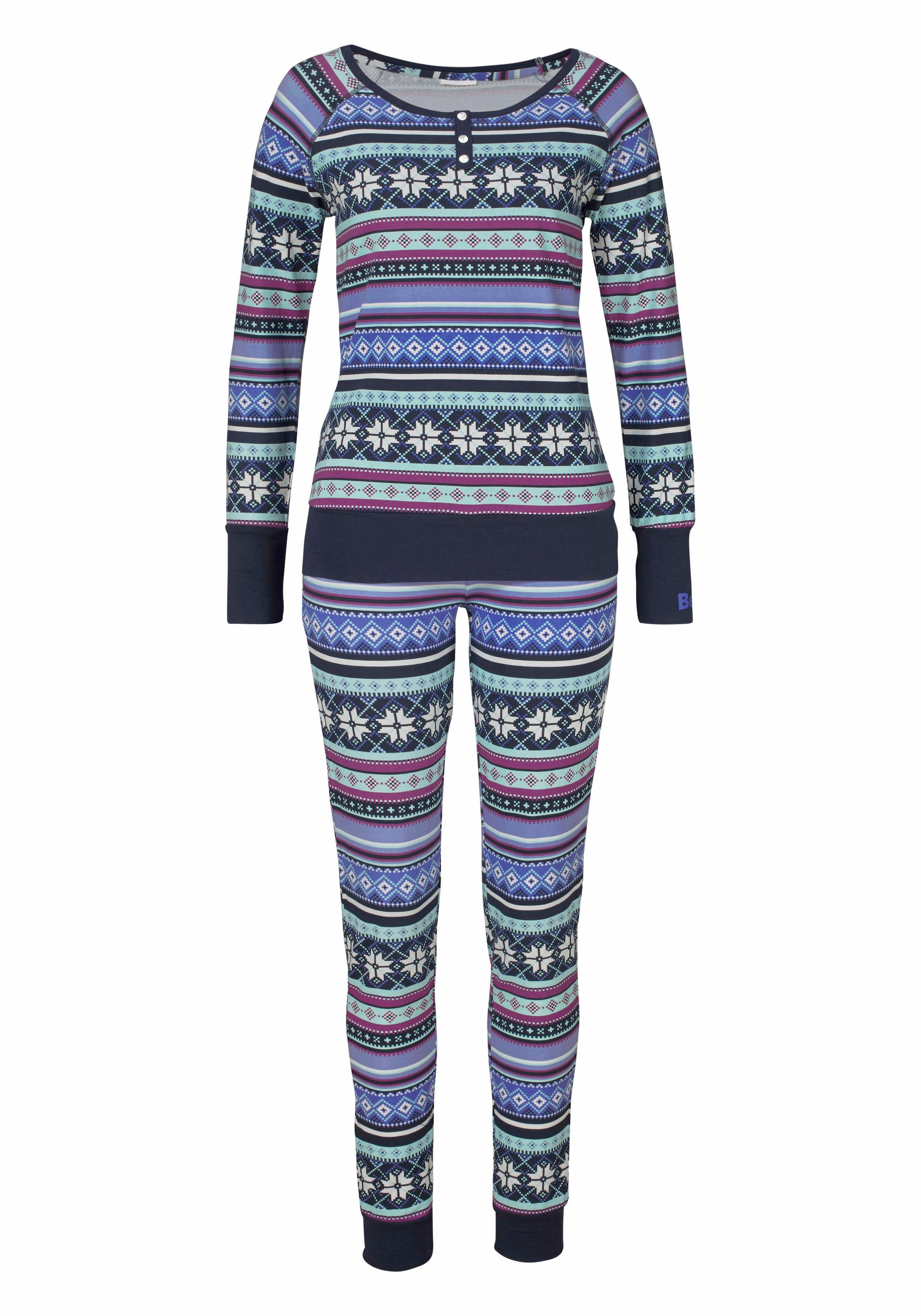 Bench. Pyjama, (2 tlg., 1 Stück), mit buntem Norwegermuster im OTTO Online  Shop