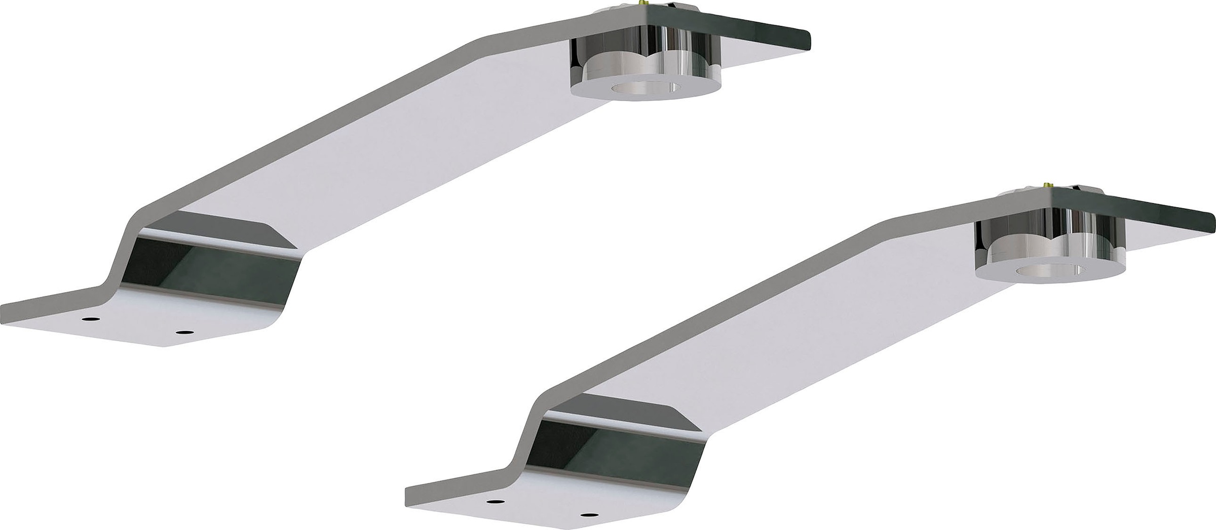 Wiemann Aufbauleuchte 2 Stk. (2er Set) in grau, Größe Höhe: 3 cm