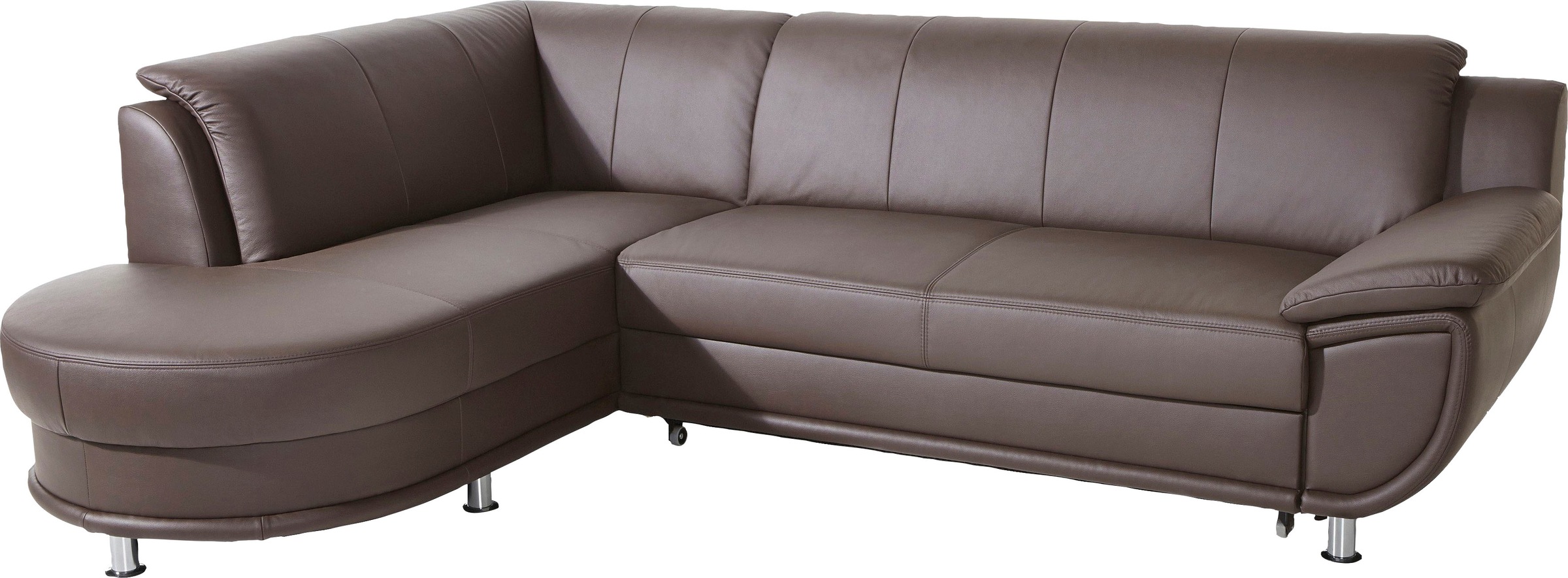 TRENDMANUFAKTUR Ecksofa »Rondo, L-Form«, wahlweise mit Federkern, wahlweise mit Bettfunktion