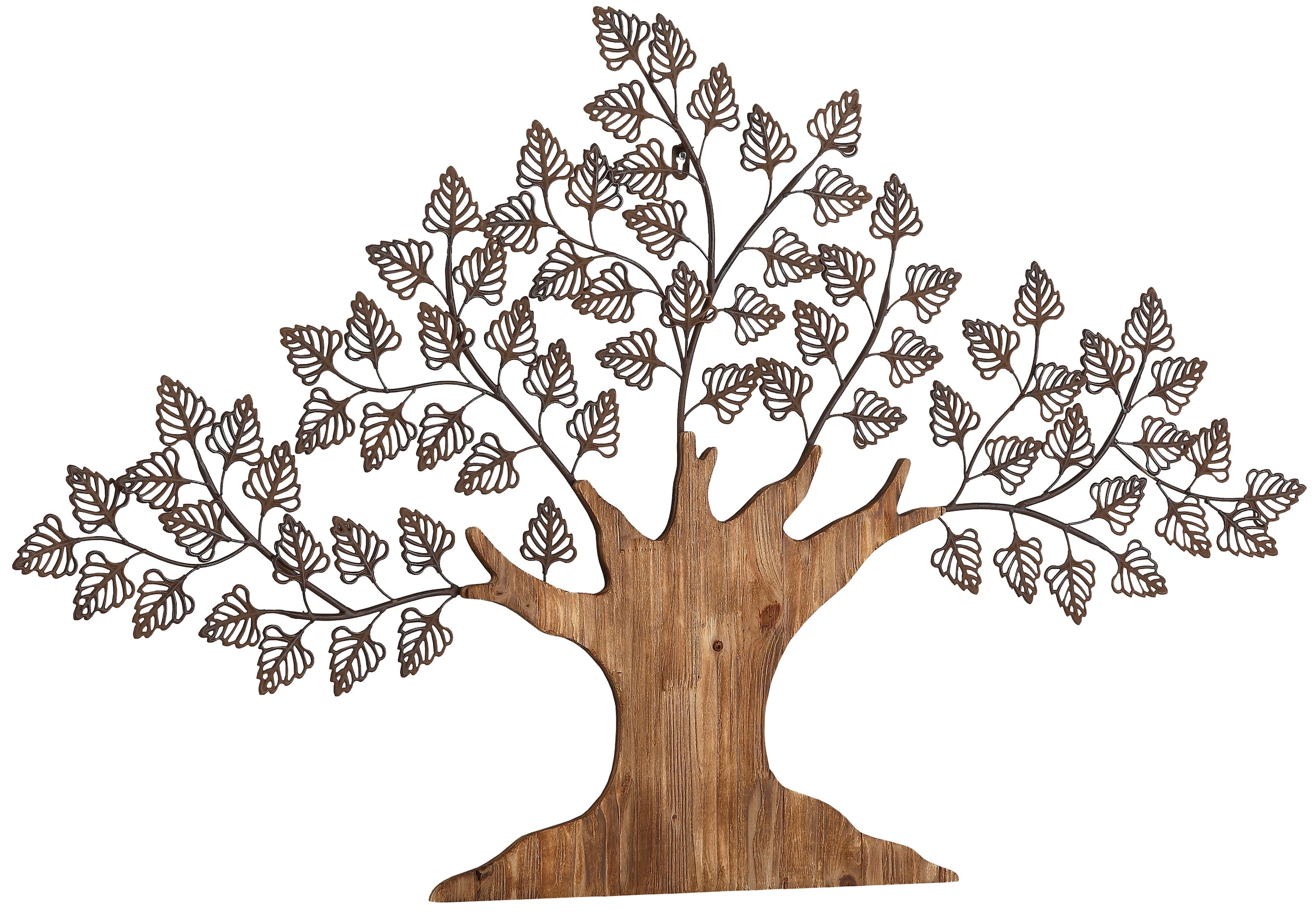 HOFMANN LIVING AND MORE Wanddekoobjekt »Baum«, Materialmix aus Metall und  Holz kaufen online bei OTTO