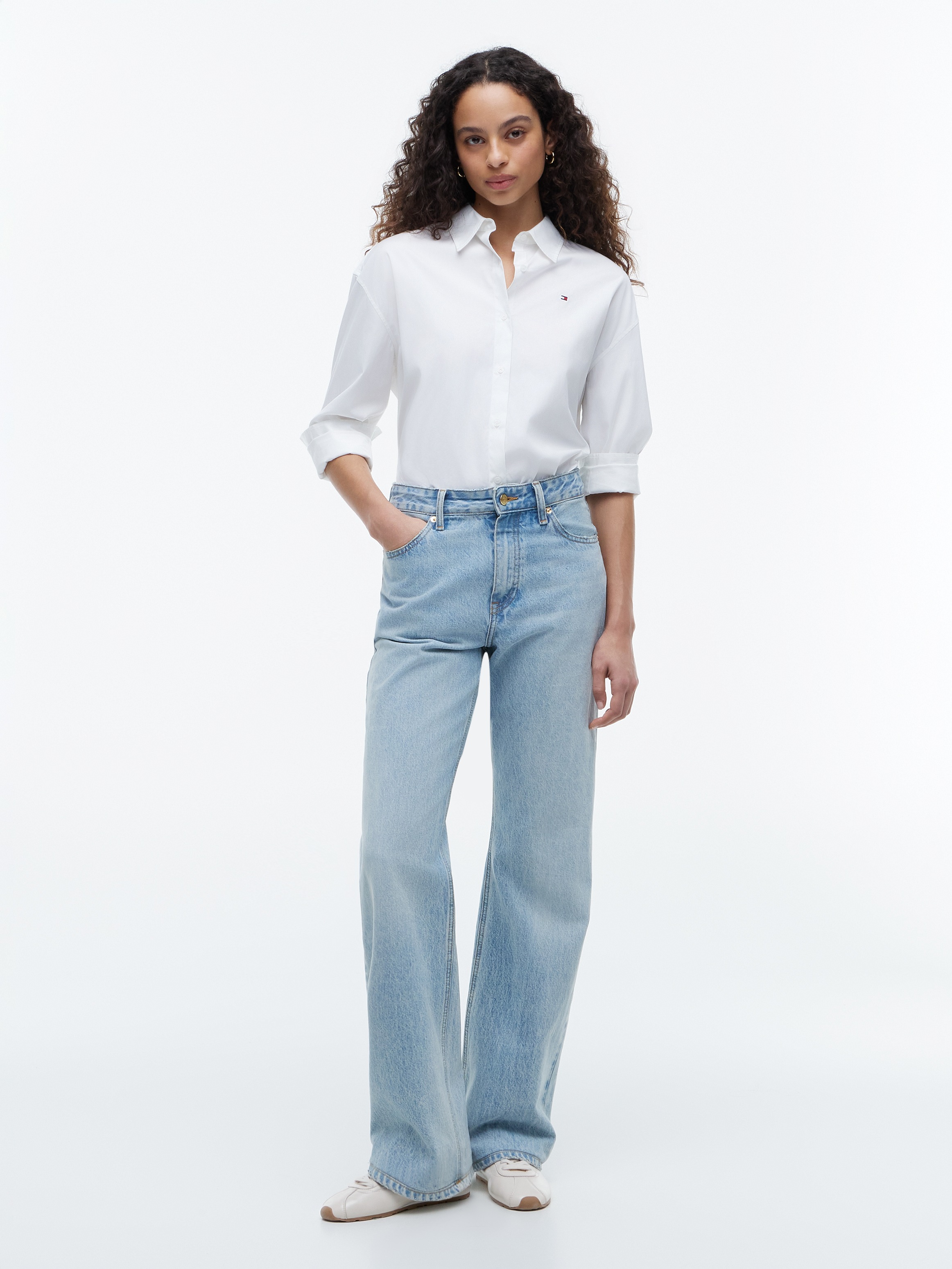 Tommy Hilfiger Straight-Jeans »LOOSE STRAIGHT CAM RW« Baumwolle, straight fit, regular waist