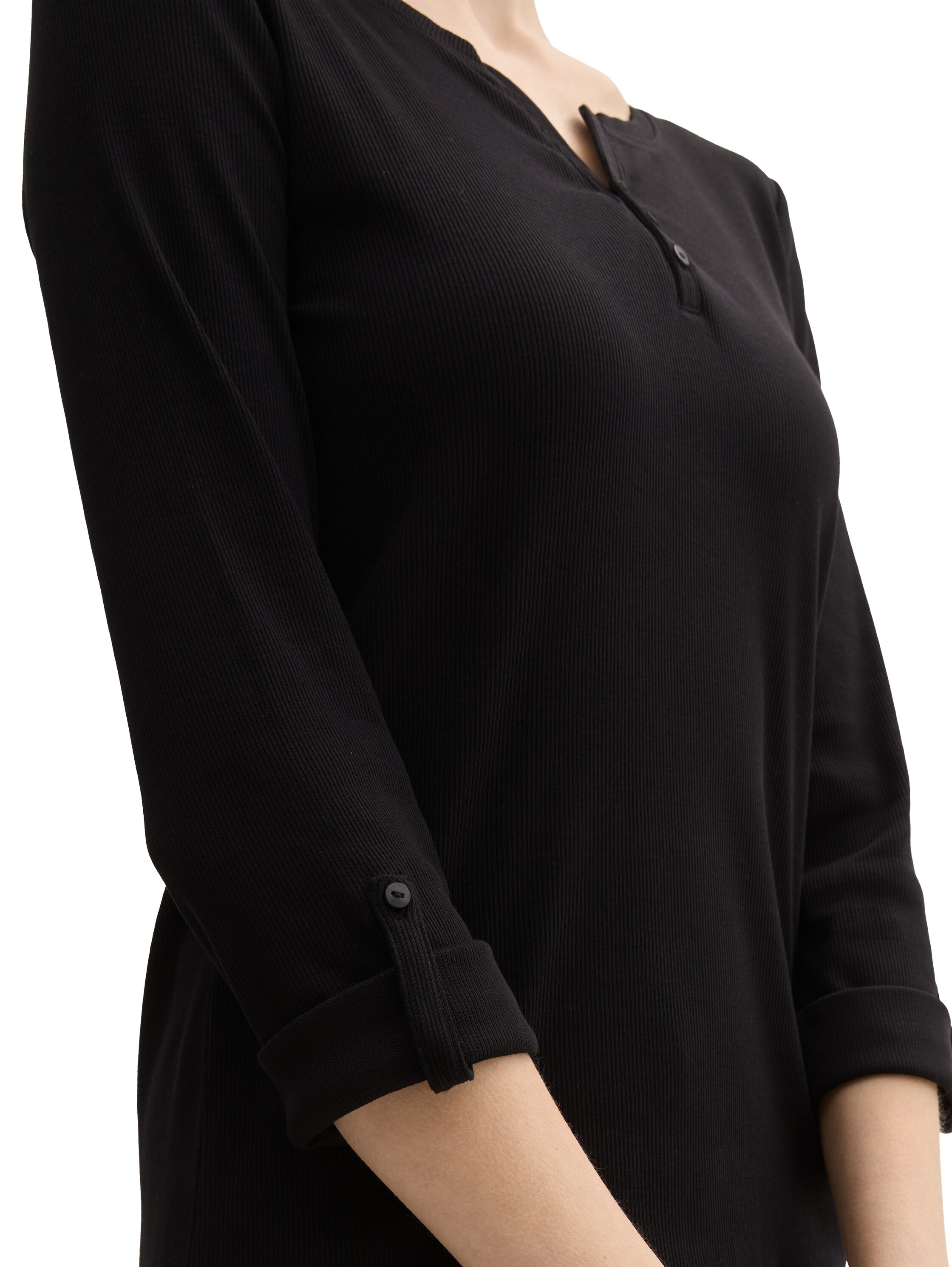 TOM TAILOR Henleyshirt, mit Turn-Up-Arm