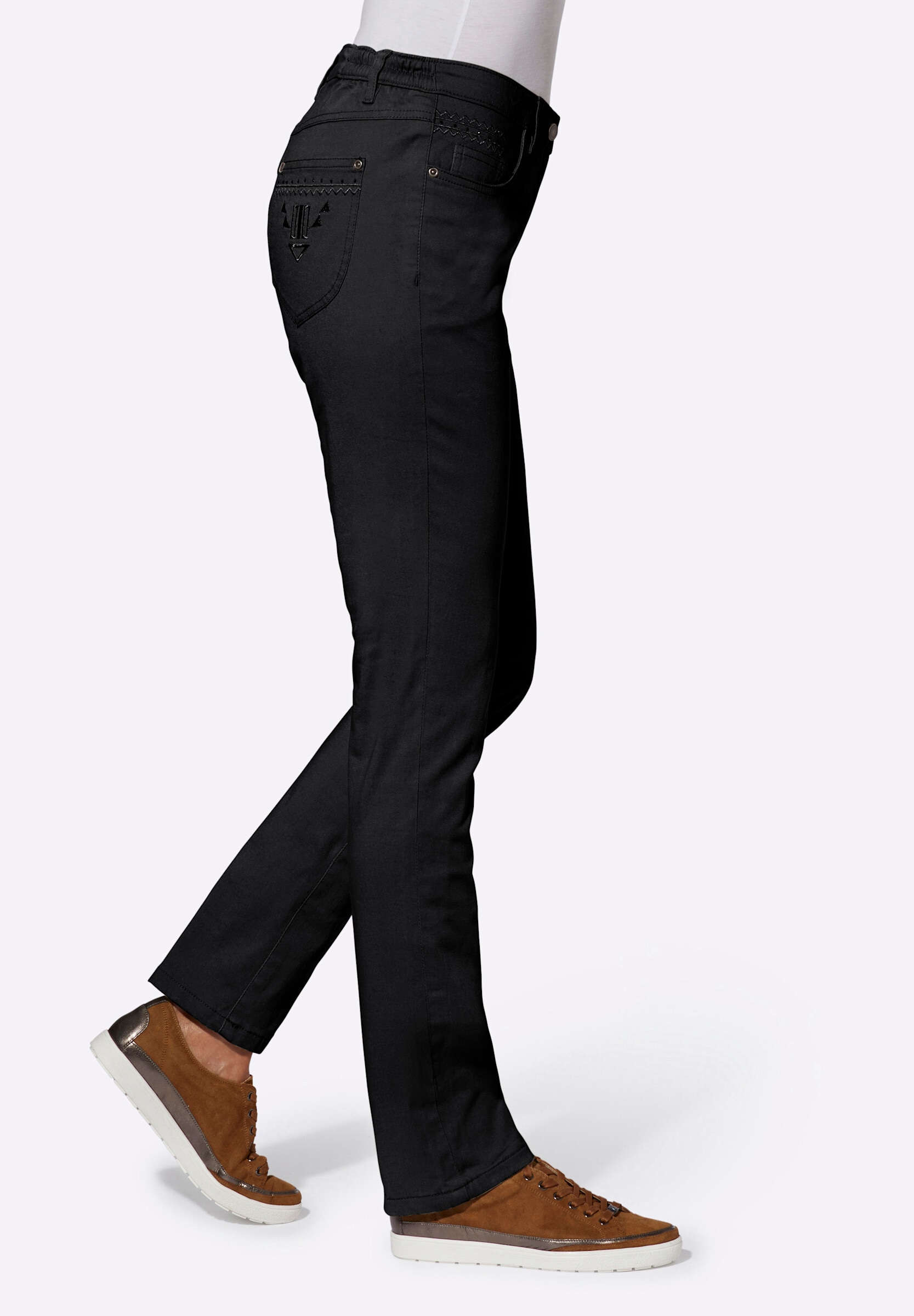 Witt Bequeme Jeans »Jeans Jeans mit Metallplättchen-Deko«