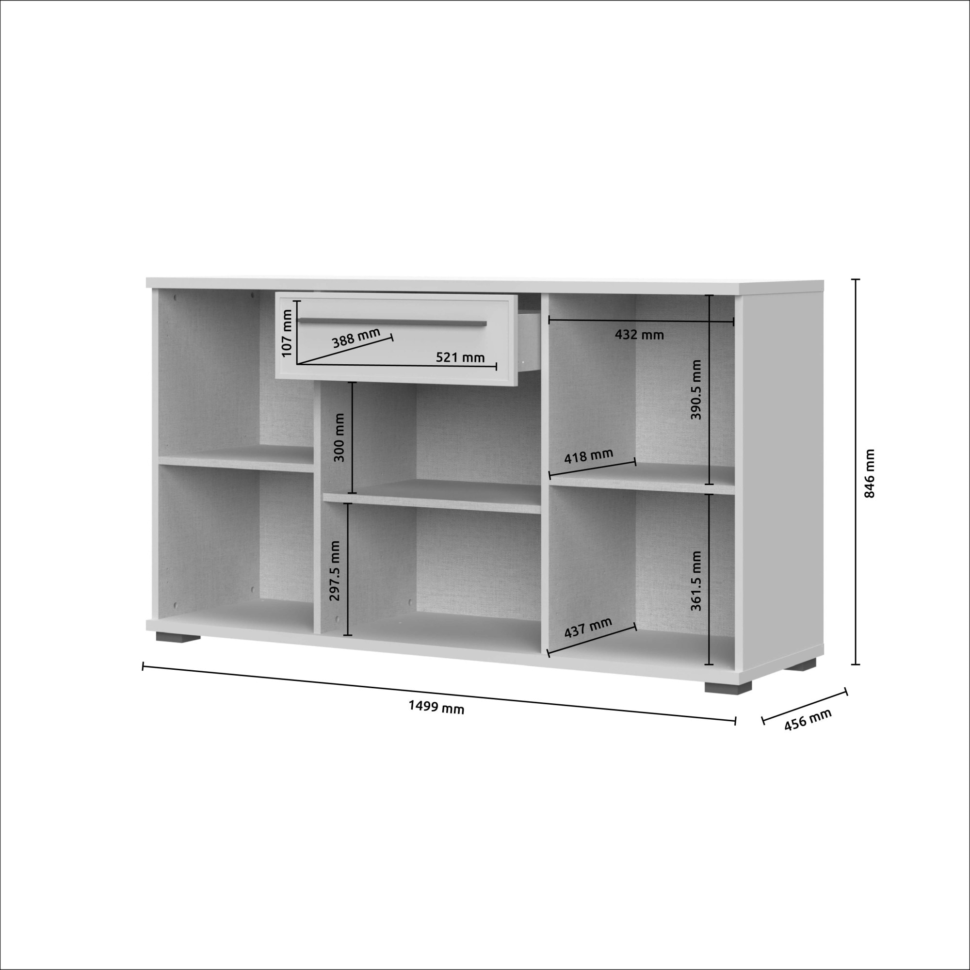 OTTO home Kommode »Opera Kombikommode, Sideboard, Schubladenkommode« UV lackiert, Soft Close Funktion, Höhenverstellbare Füße