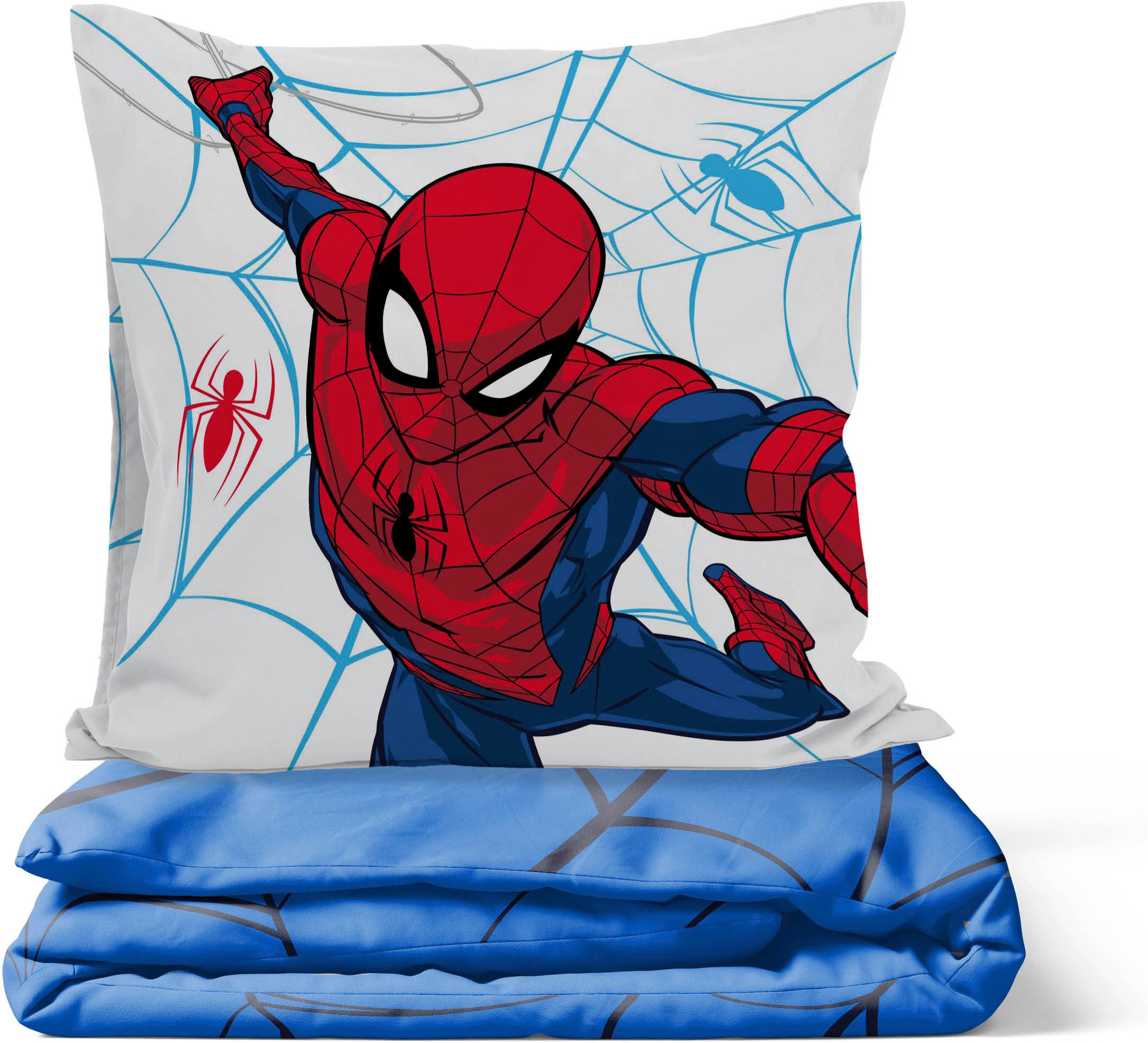 Spiderman Kinderbettwäsche »SpiderMan Webtastic« 2 100% Baumwolle