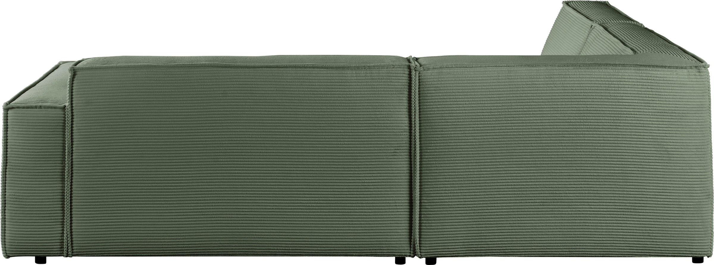 3C Candy Ecksofa »Matteo in elegant, kubischer Formensprache, bequem, L-Form«, mit auffälliger Kedernaht, Cord-Bezug, Lounge-Charakter
