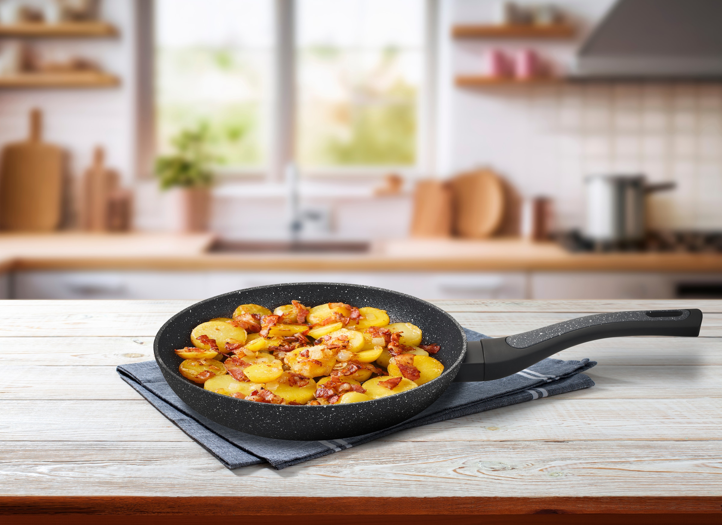 my home Pfannen-Set »Dela« Aluminium Set, 3 Stk. tlg. mit rauer Oberfläche für ein besonderes Braterlebnis