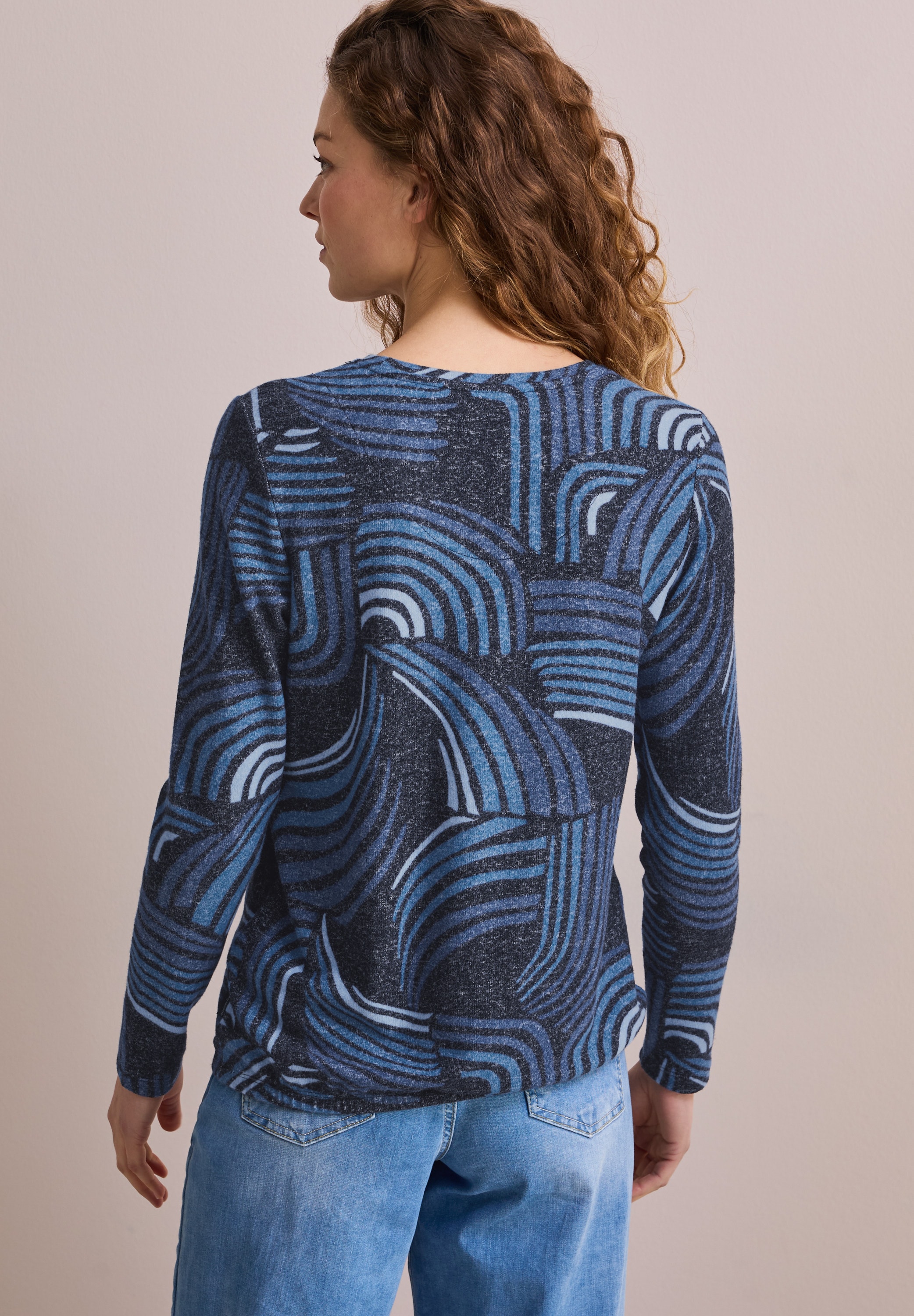Cecil Langarmshirt, mit All-Over Print