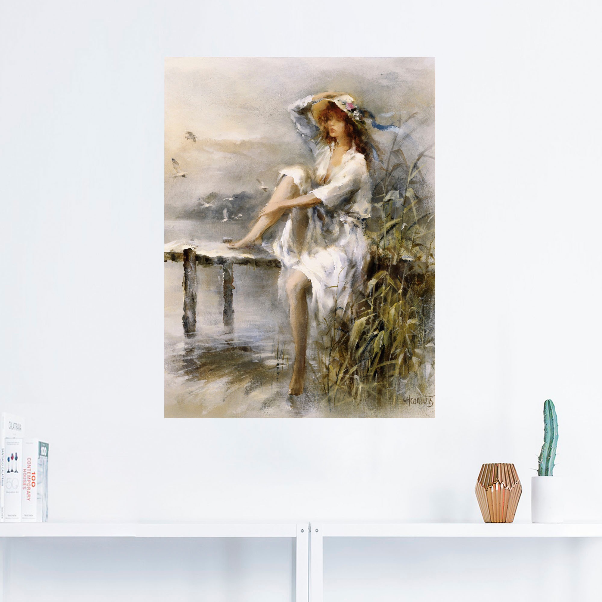 Artland Wandbild »Wasserseite«, als Größen Leinwandbild, St.), Frau, versch. Shop kaufen im oder (1 OTTO Poster in Wandaufkleber Online