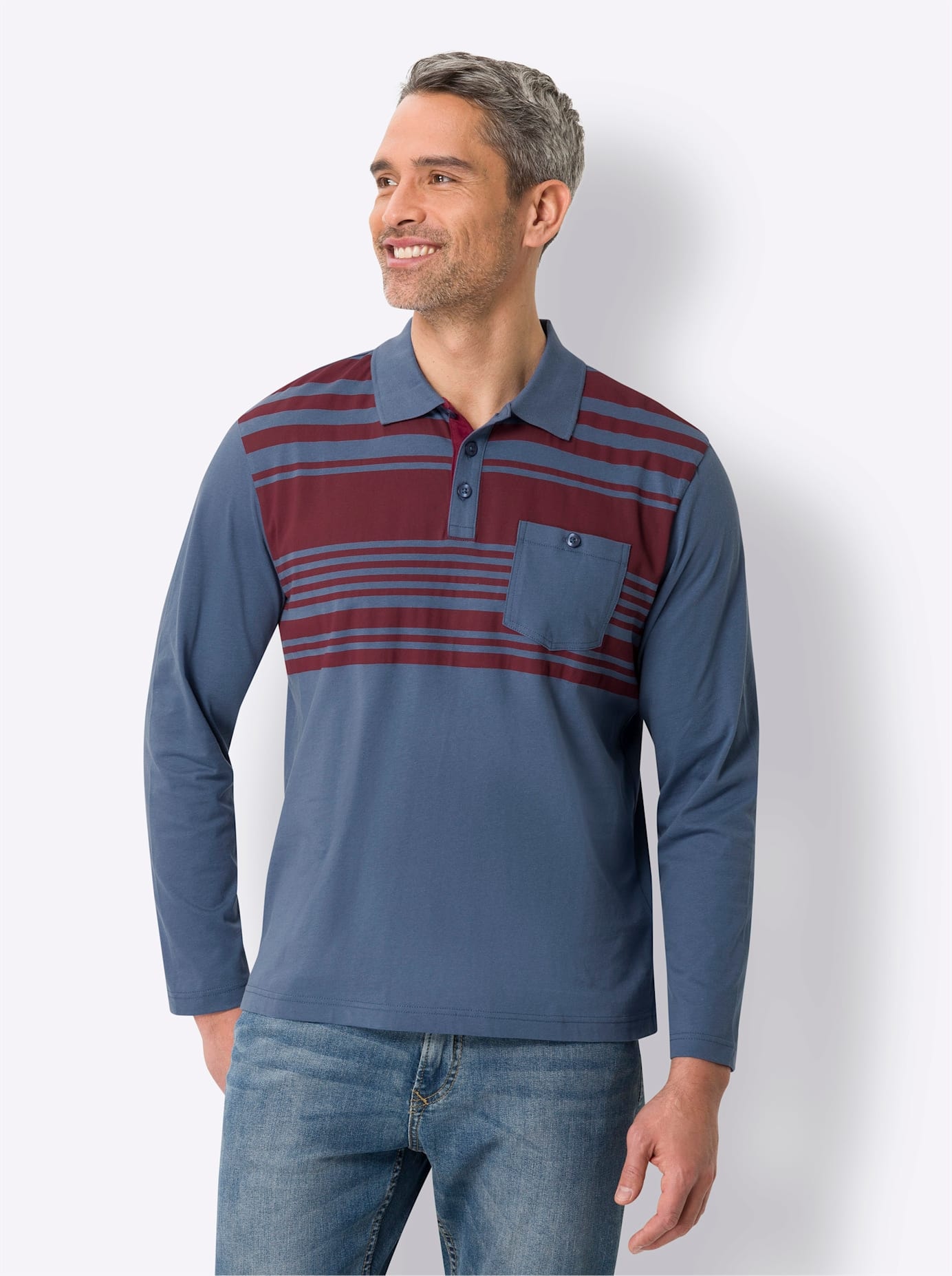 Classic Poloshirt »Langarm-Poloshirt«, (1 tlg.)