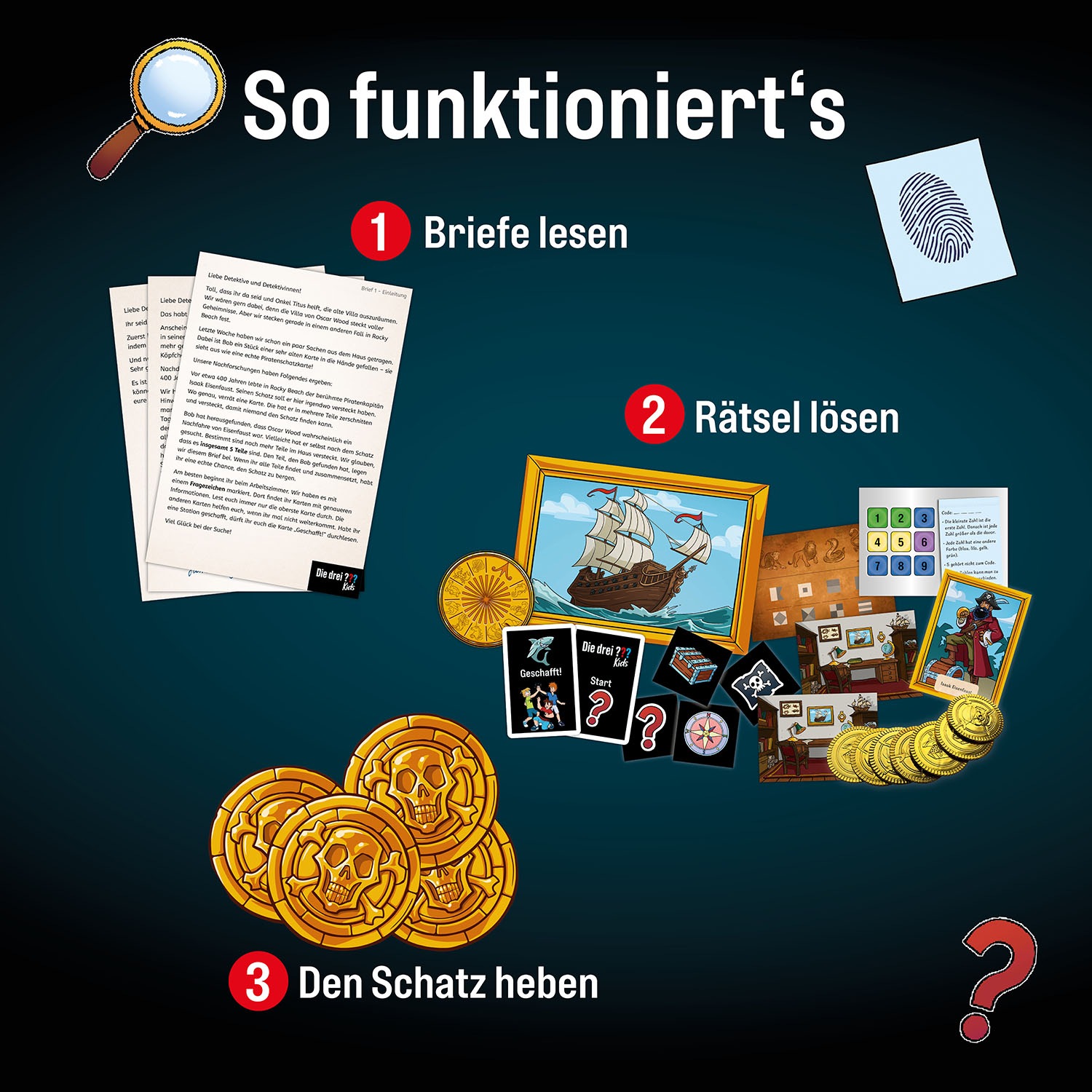 Kosmos Spiel »Die drei ??? Kids Deine Schnitzeljagd«