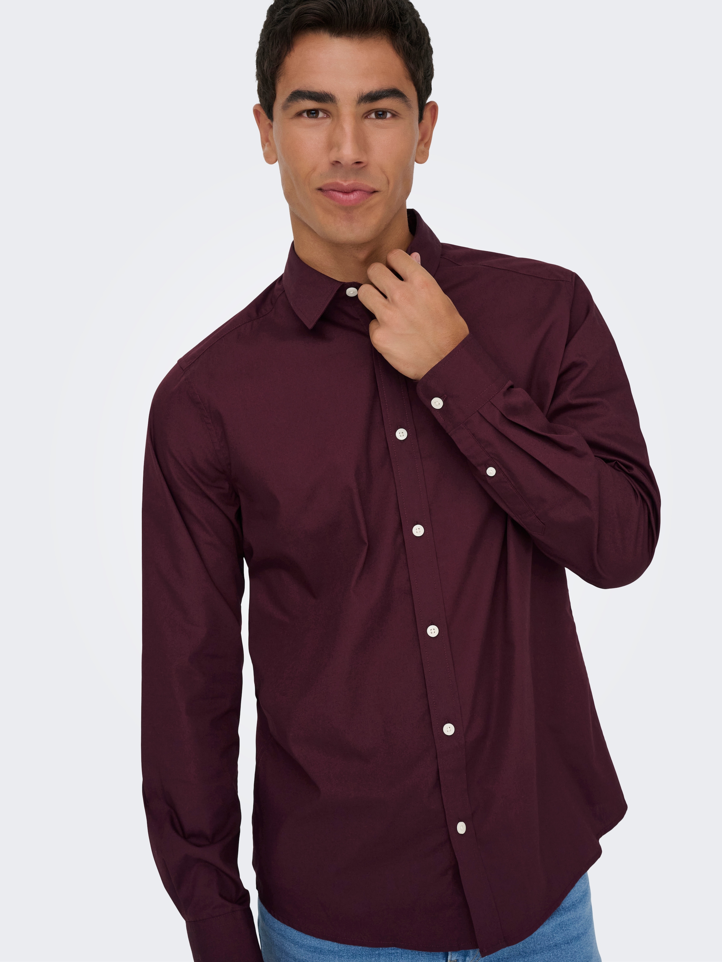 ONLY & SONS Langarmhemd »ONSFLORIAN LIFE LS POPLIN SHIRT OTL«