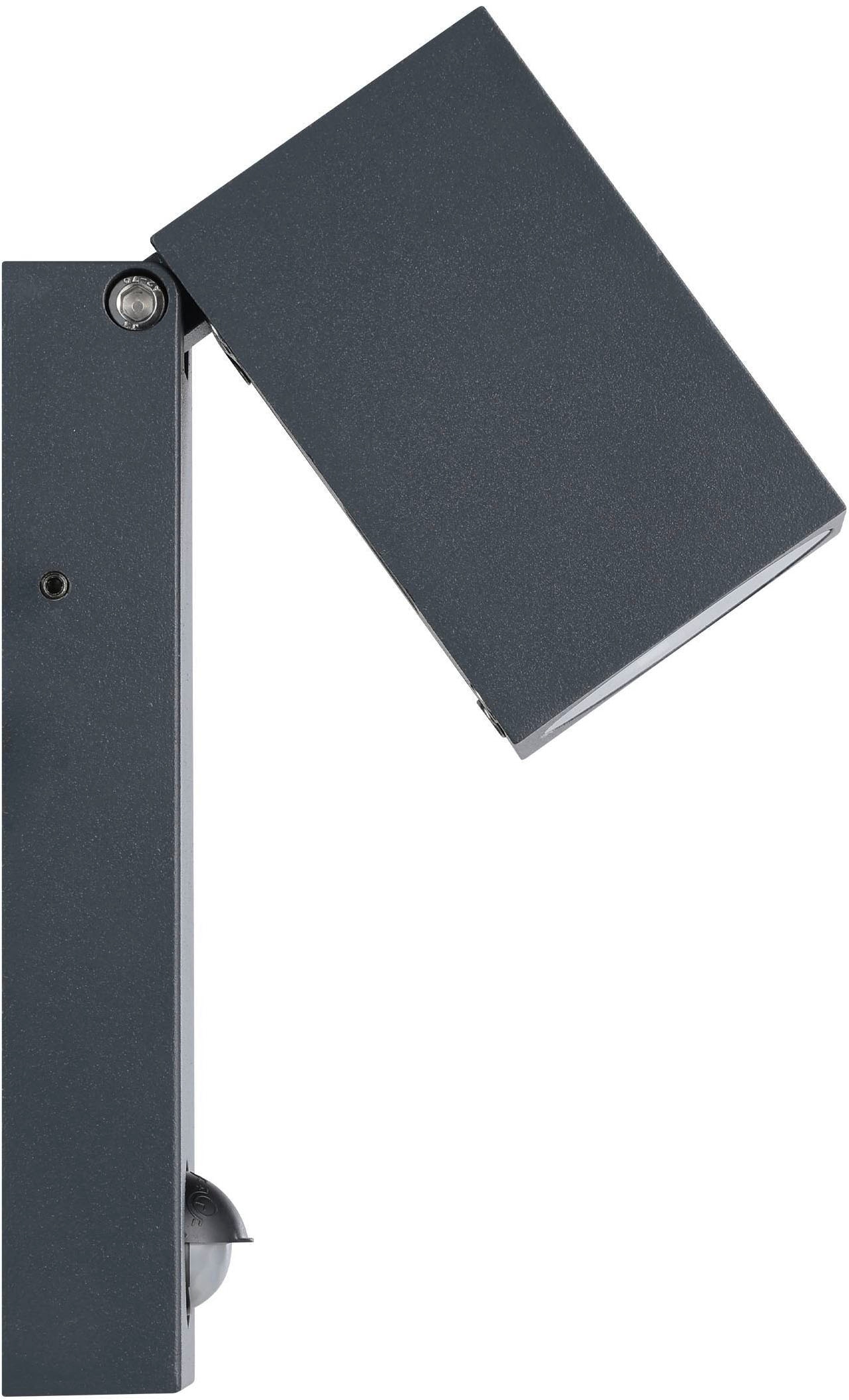 EGLO Wandleuchte »Sakeda Außen-Wandlampe, Außenleuchte, Aluguss, IP44, Außenlampe, Lampe« LED-Modul 1 Stk. Warmweiß Wand-/Deckenleuchte - L7 x H17 x AL10 cm - anthrazit - 1X5W inkl.