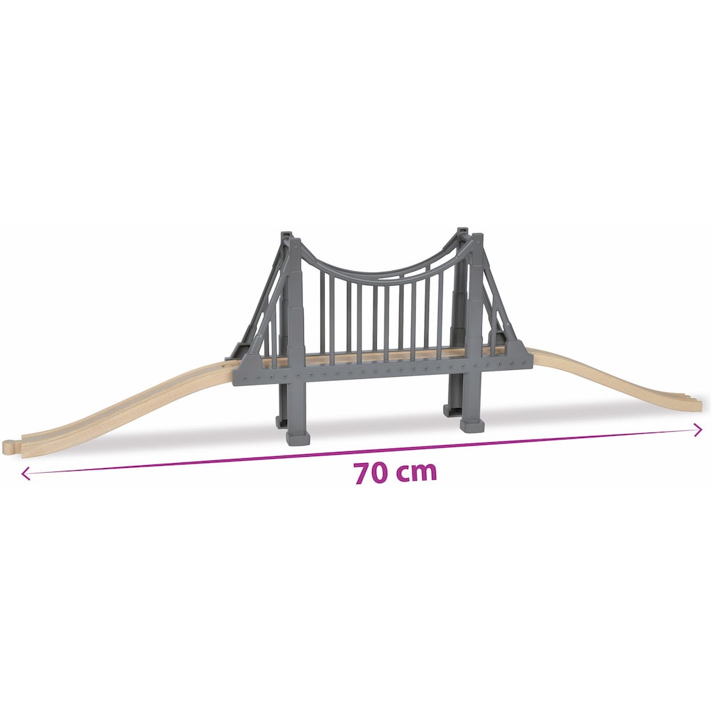 Eichhorn Spielzeugeisenbahn-Brücke »Holzspielzeug, Schienenbahnset Hängebrücke, 3-tlg.«