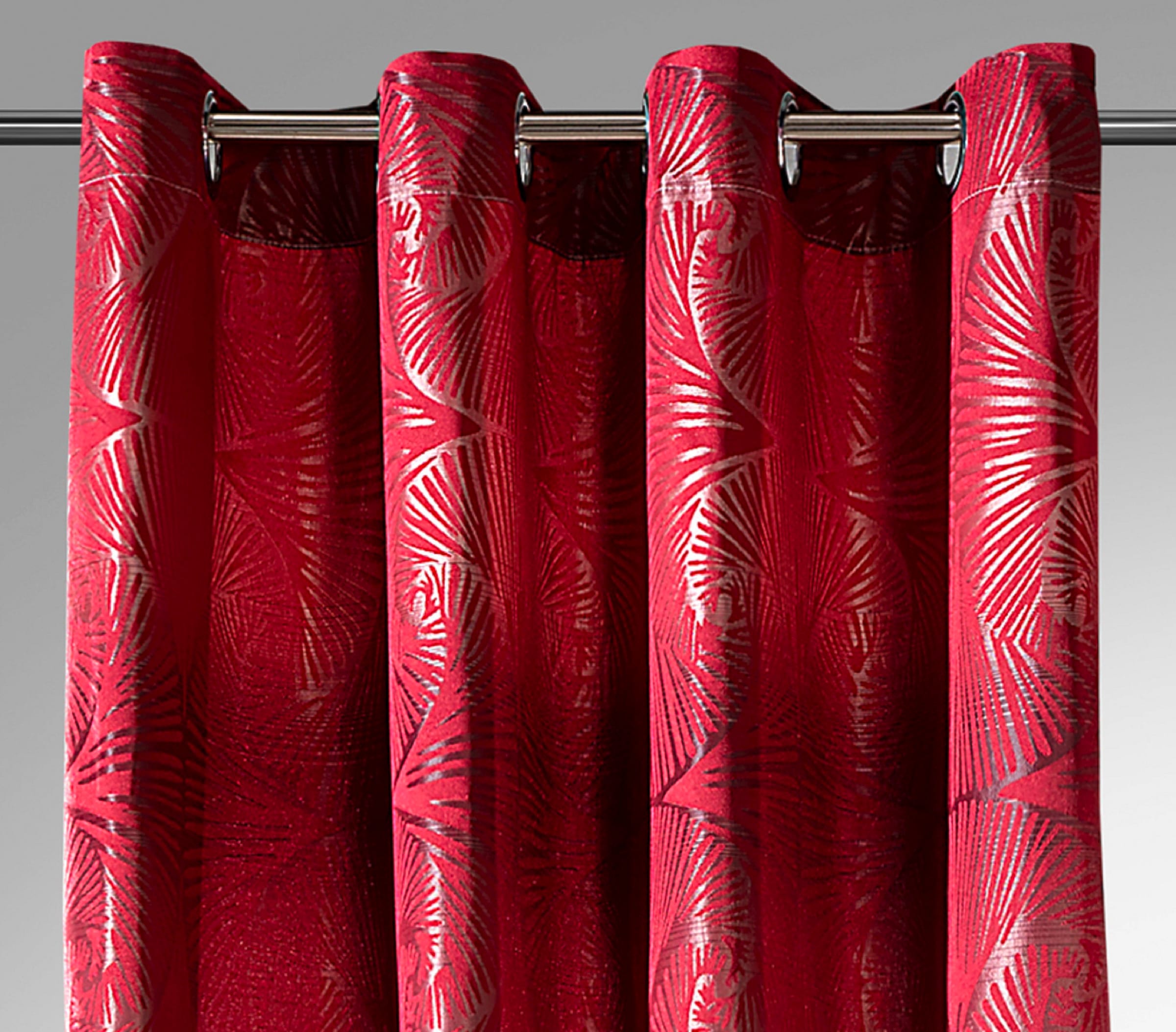 Weckbrodt Vorhang »Gingko« Ösen 1 Stk. tlg. Jacquard mit Gingko - Muster, Ösen, blickdicht, Gardine , Store