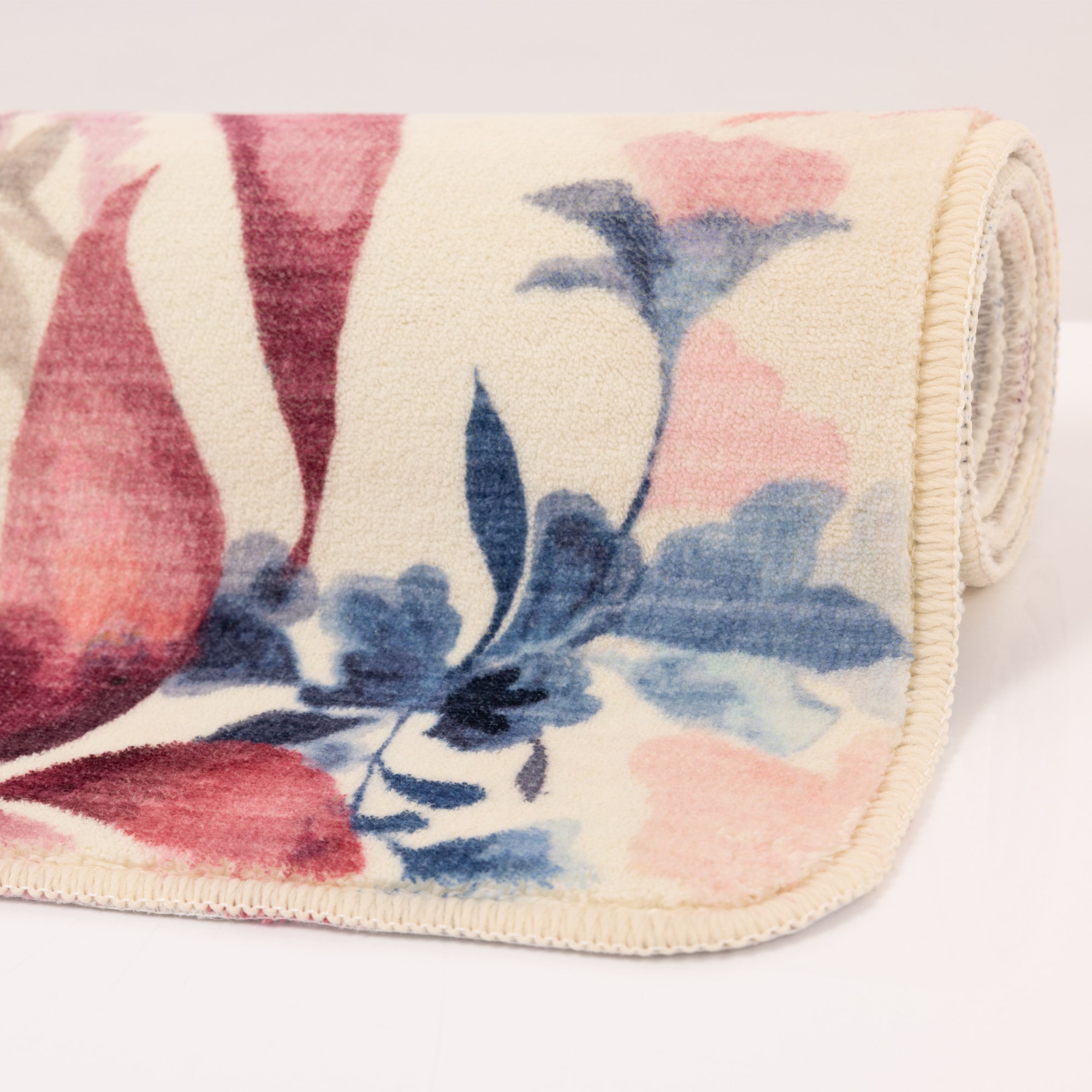 Gino Falcone Badematte »Aquata GF-159, Badvorleger, Badezimmer Teppich« Höhe 7 mm rutschhemmend beschichtet fußbodenheizungsgeeignet Badteppich, bedruckt, Blumen Design, rechteckig