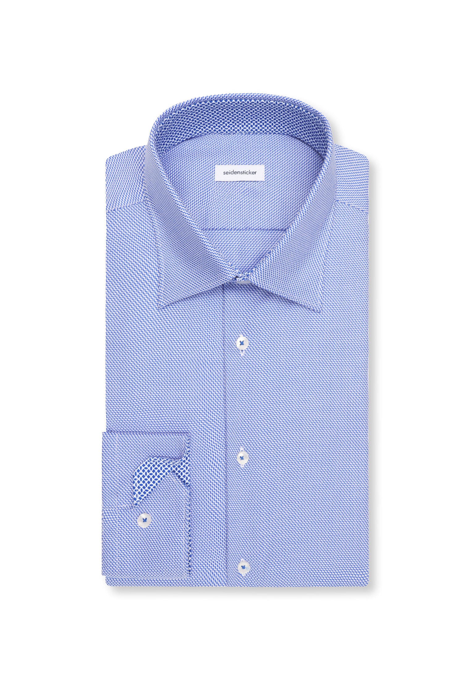 seidensticker Businesshemd »Schwarze Rose« Slim 1/1 Covered-Button-Down-Kragen Struktur