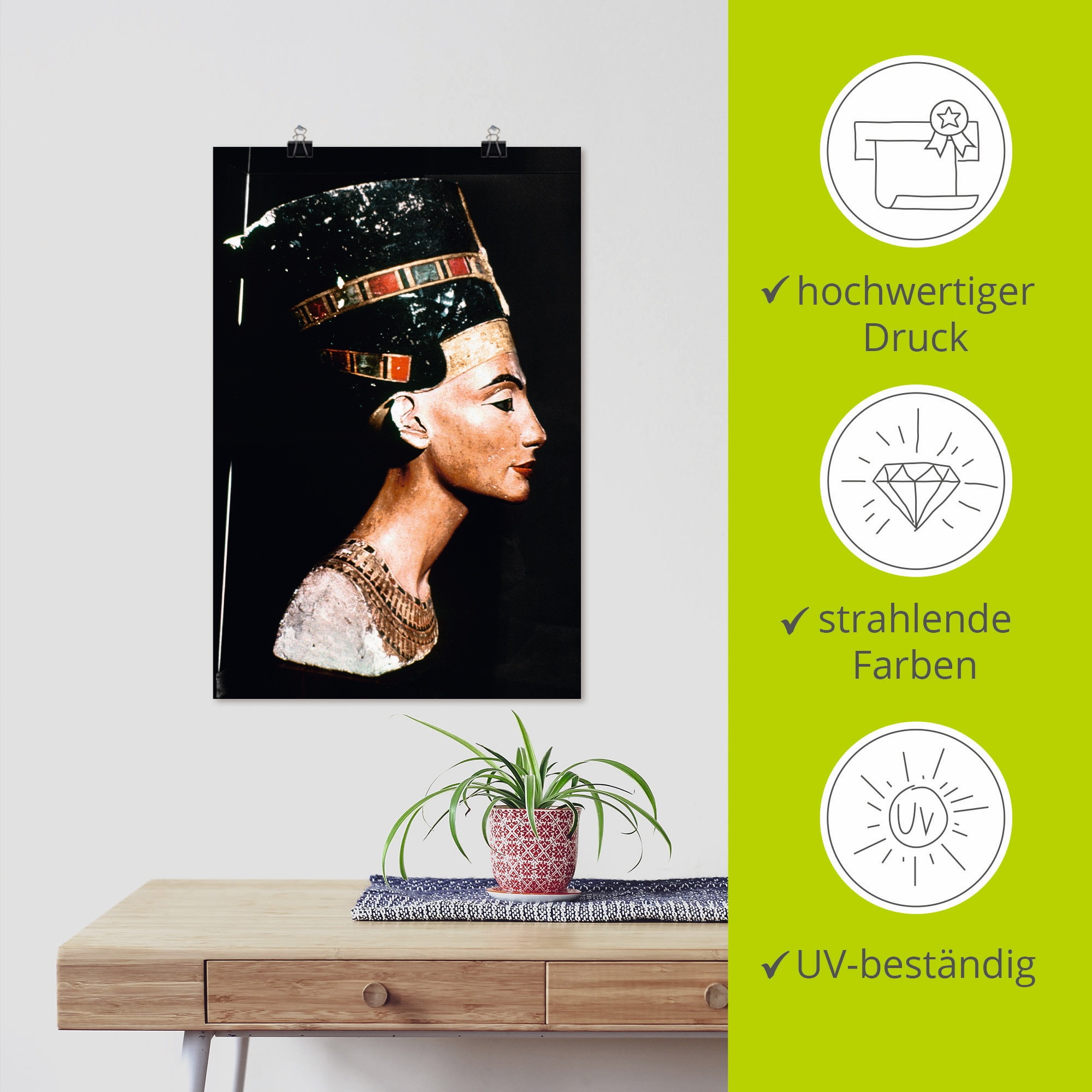 Artland Wandbild »Ägyptische Königin Nofretete« Menschen 1 Stk. tlg. als Leinwandbild, Poster in verschied. Größen