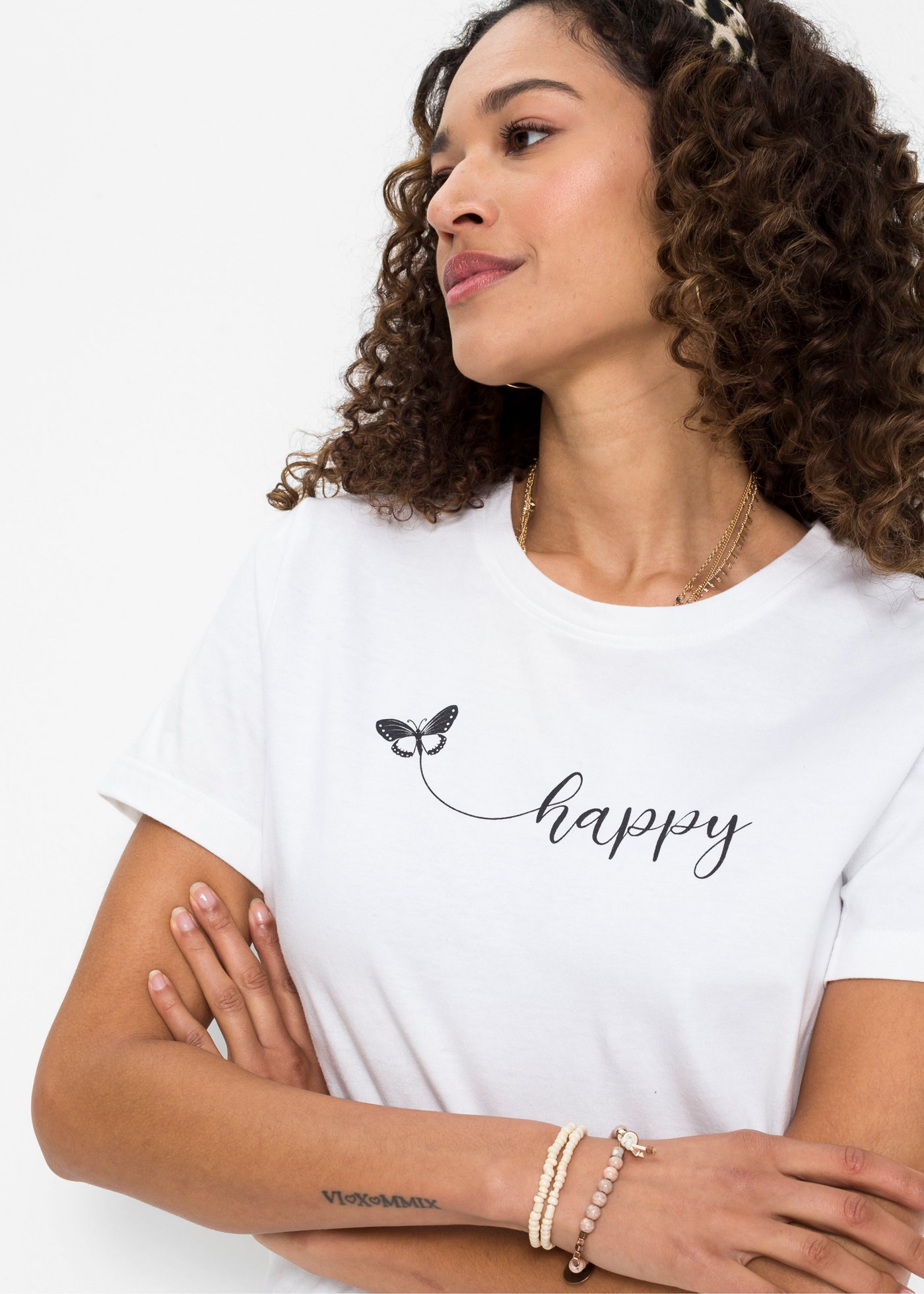 bonprix T-Shirt »T-Shirt aus reiner Baumwolle« bequeme Passform, Kurzarm, mit Rundhalsausschnitt