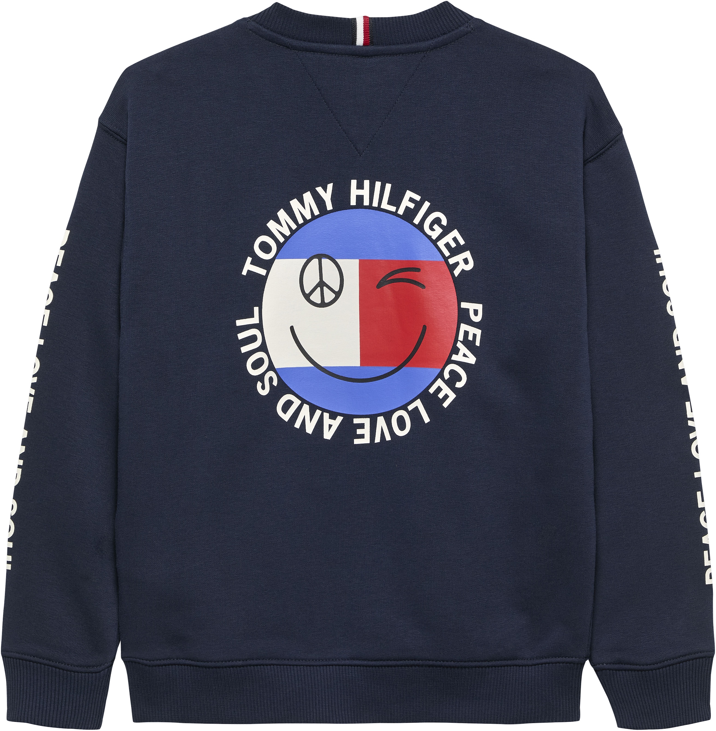 Tommy Hilfiger Sweatshirt »FUN FLAG GRAPHIC SWEATSHIRT«, Kinder bis 16 Jahre, Druck, Rundhals
