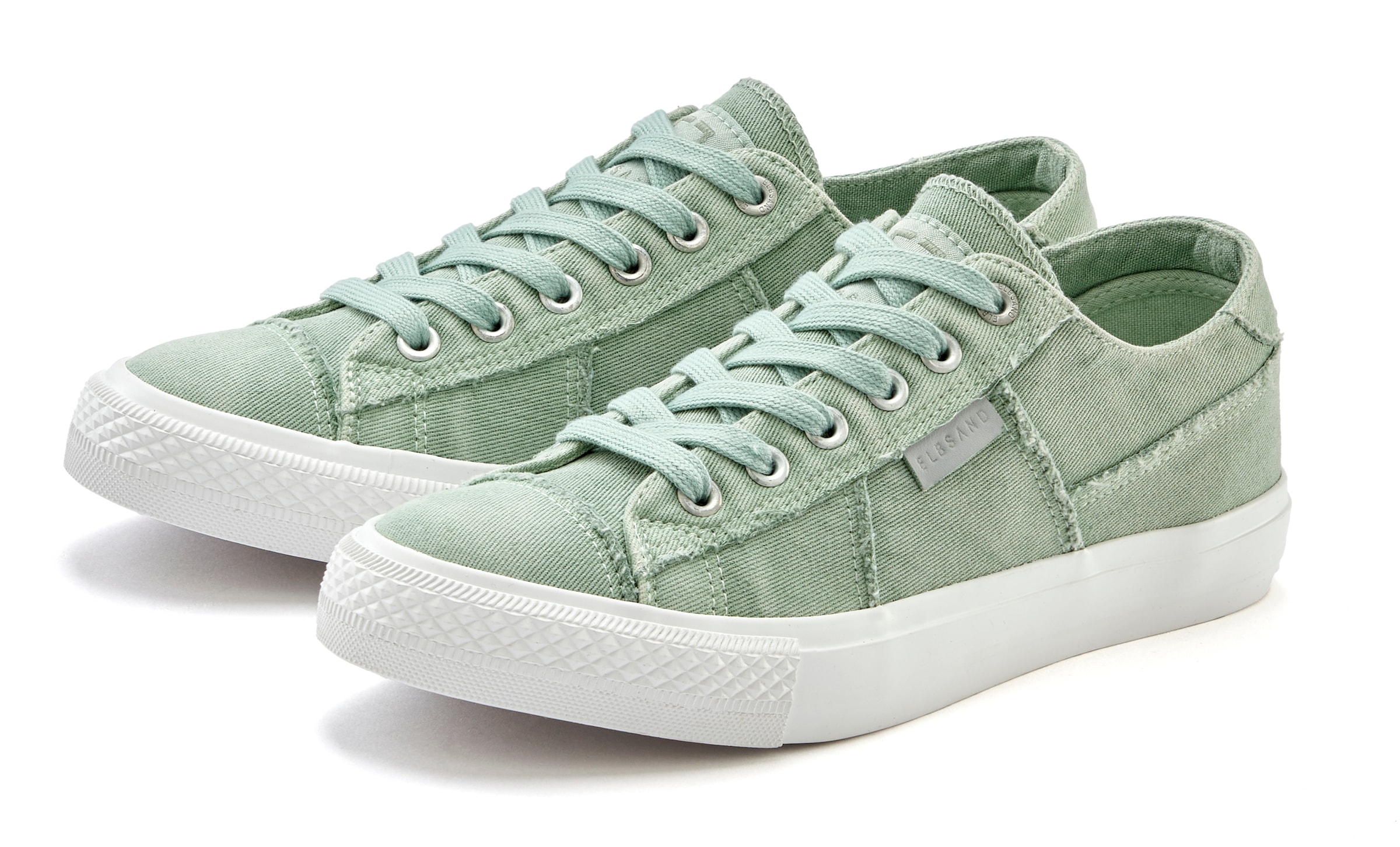 Elbsand Sneaker, Schnürhalbschuh, Freizeitschuh aus Textil, Used-Look VEGAN