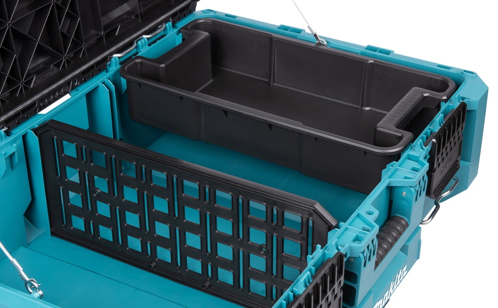 Makita Werkzeugbox »MAKTRAK  L »P-91017« max.45kg, 63,16L, Copolymer-Kunststoff« Effizientes Be- und Entladen mit dem MAKTRAK Koffer Sortiment