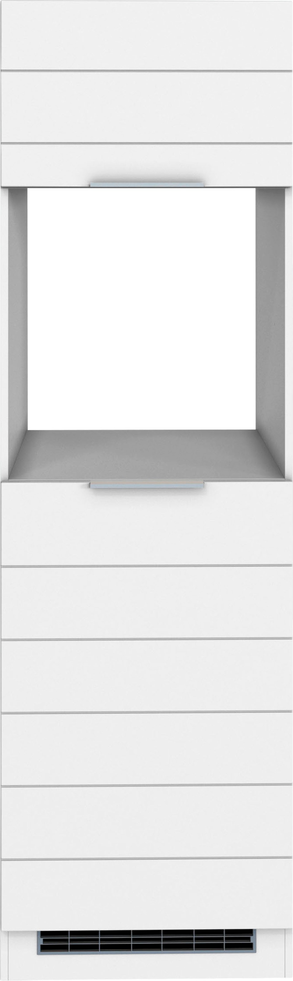 KOCHSTATION Backofenumbauschrank »KS-Luhe« 60 cm breit, hochwertige MDF-Fronten mit waagerechter Lisene