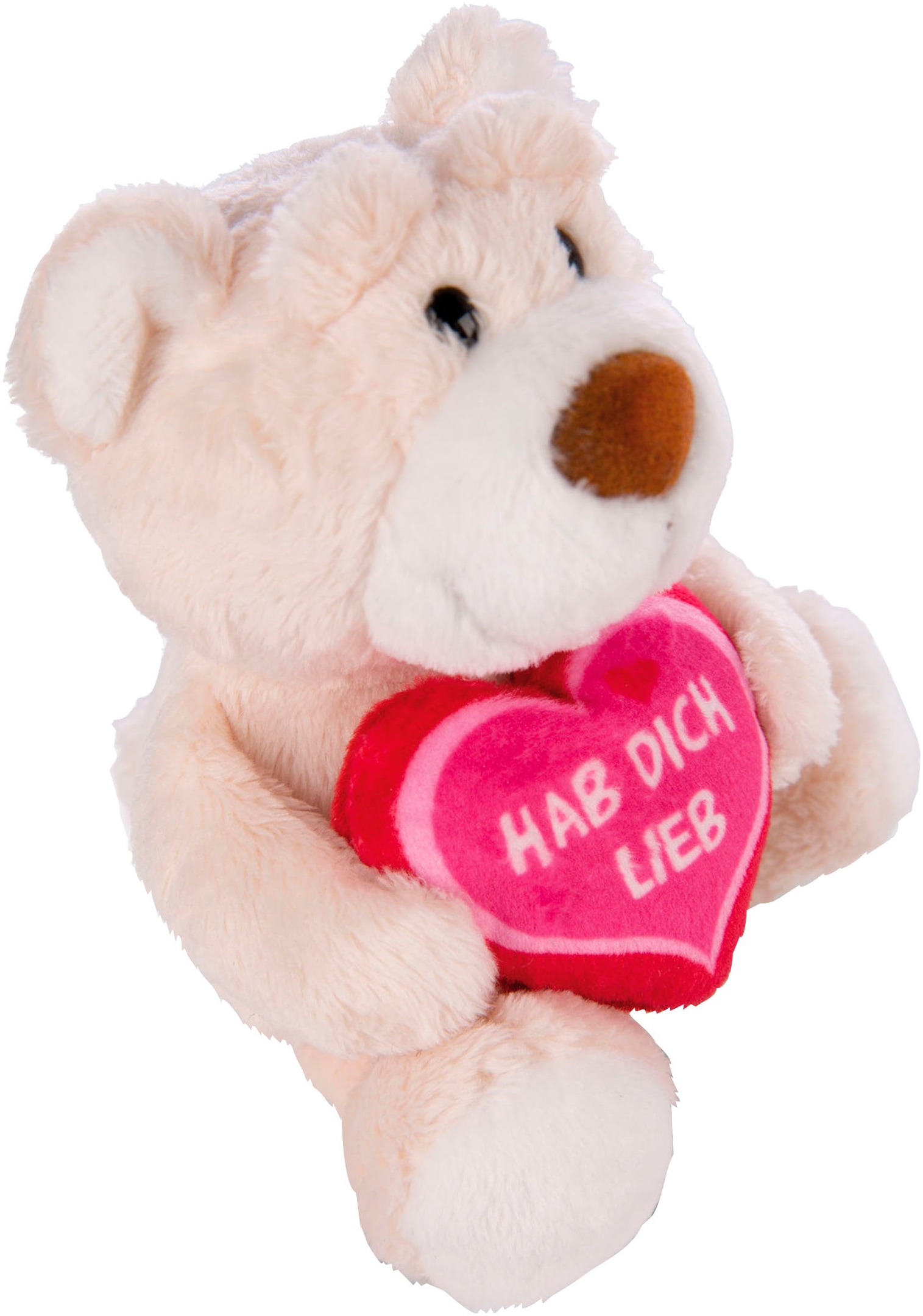 Nici Kuscheltier »Bär HAB DICH LIEB creme, 15 cm«, schlenkernd, enthält recyceltes Material (Global Recycled Standard)