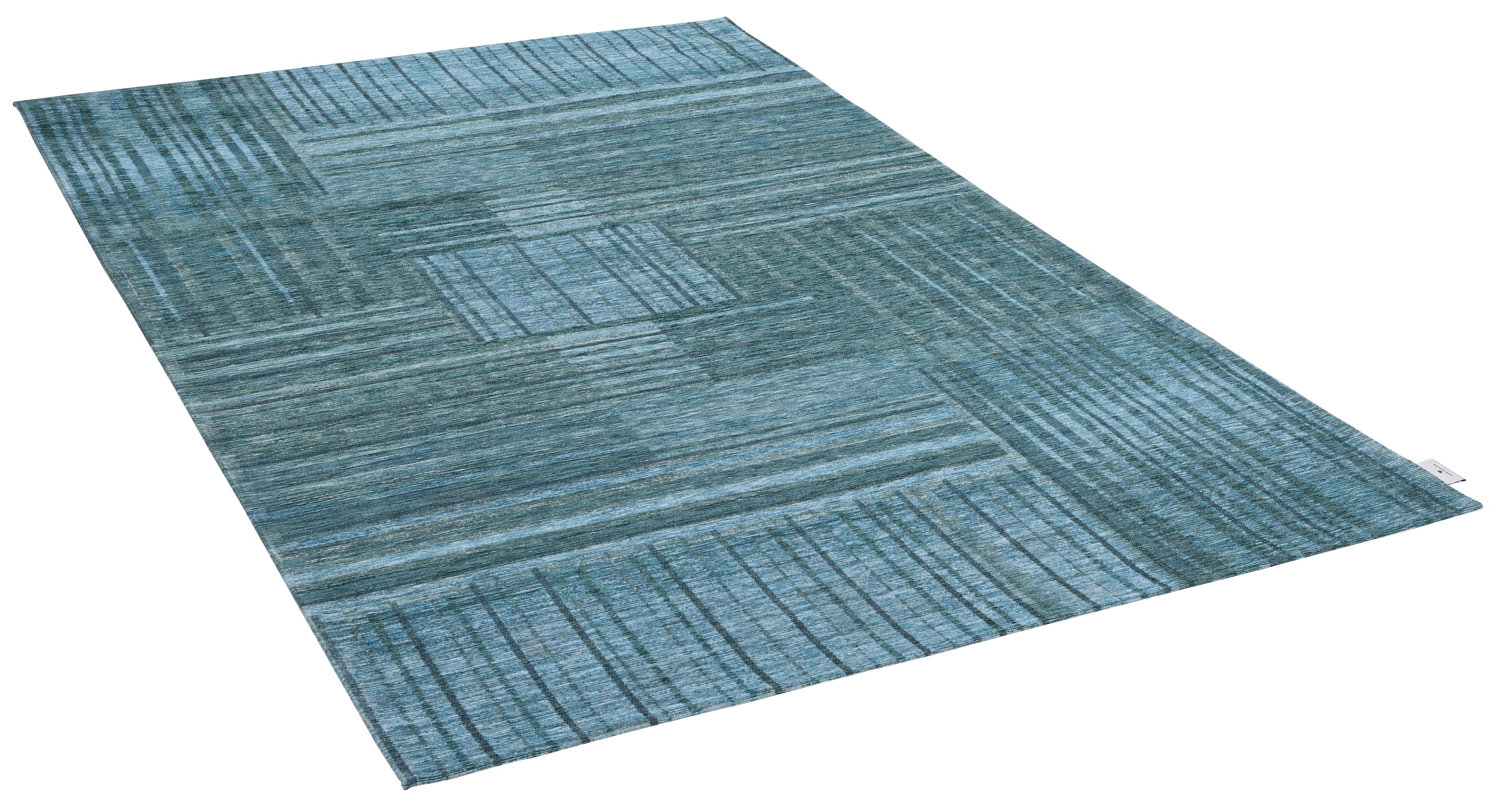 TOM TAILOR HOME Teppich »Stripy Pat«, rechteckig, 5 mm Höhe, Flachgewebe, modernes Patchworkdesign, gestreift, Chenille, Wohnzimmer