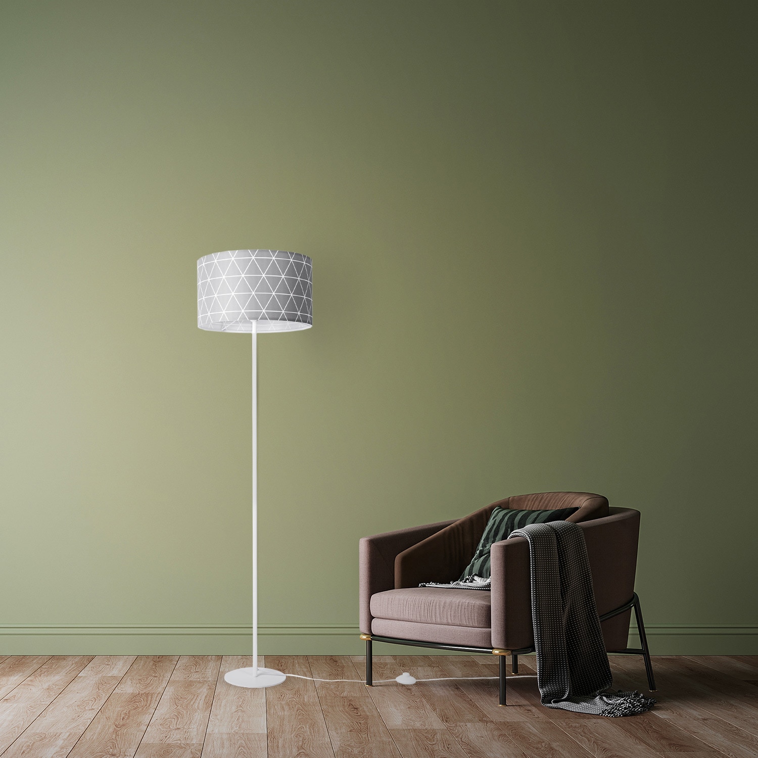 Paco Home Stehlampe »Stella 401«, 1 flammig, Leuchtmittel E27 | ohne Leuchtmittel, Standleuchte Wohnzimmer Schlafzimmer E27 Skandi Pink Grau Blau Deko