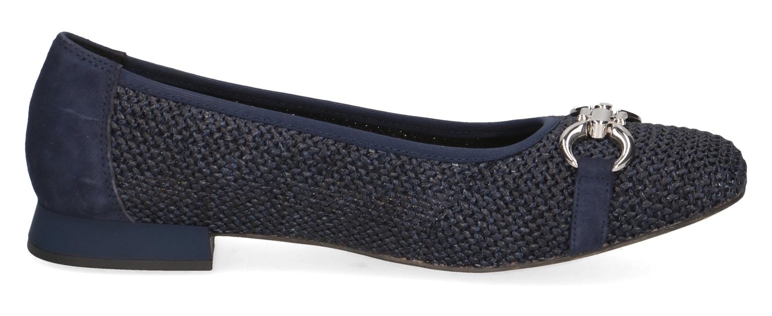 Caprice Ballerina, Blockabsatz, Bequemschuh, Businessschuh mit Schmuckelement