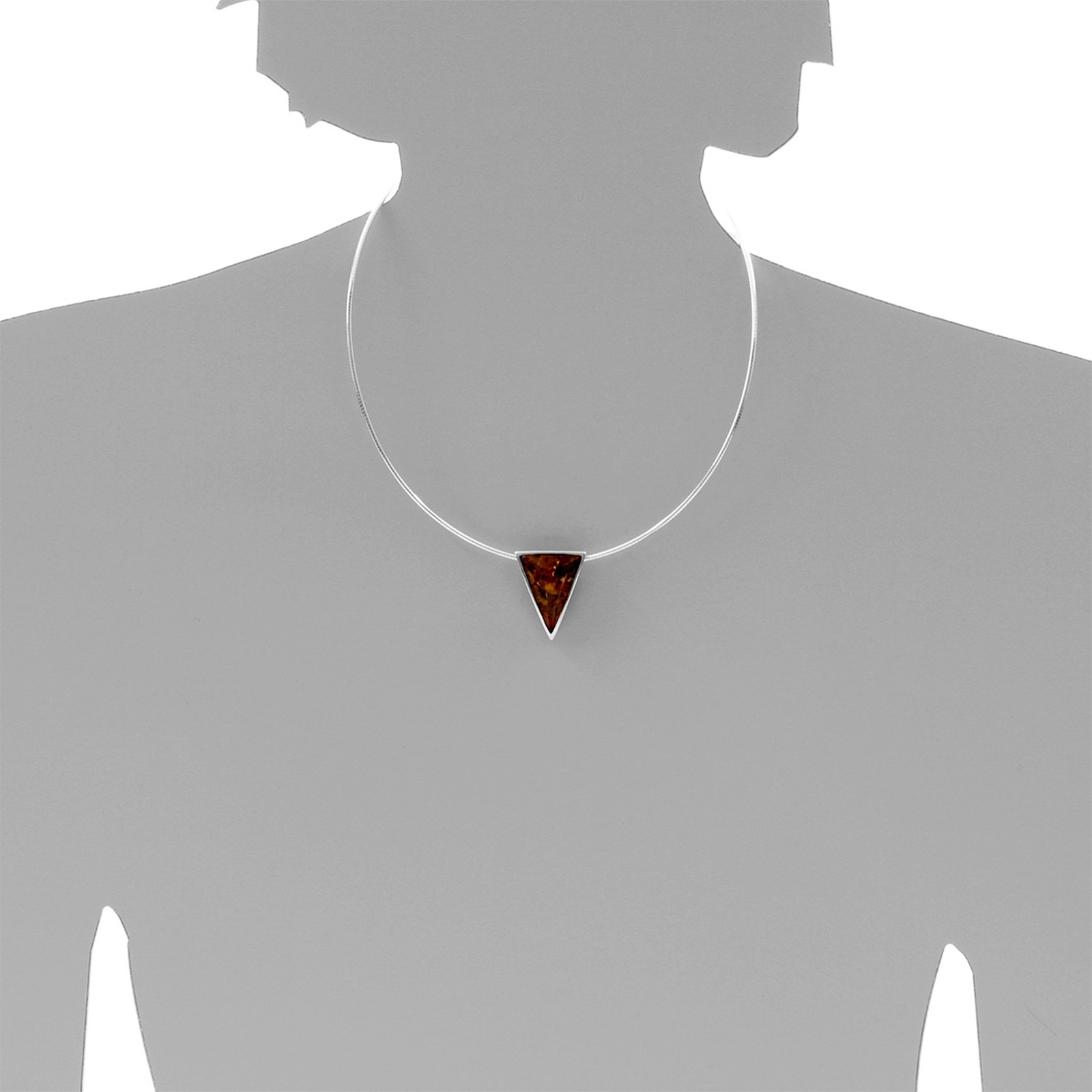 OSTSEE-SCHMUCK Kettenanhänger »- Gleiter-Classic 29 x 22 mm - Silber 925/000 - Bernstein«