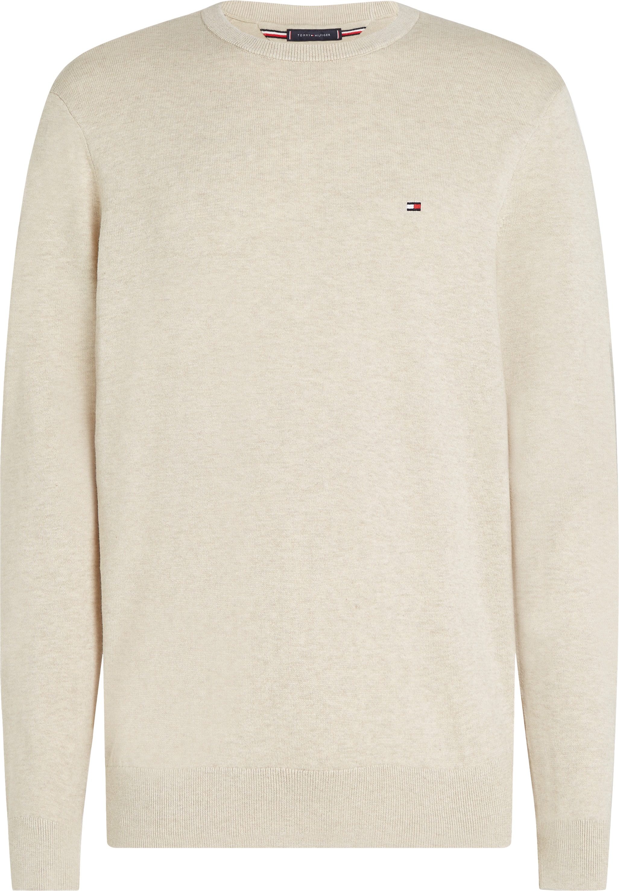 Tommy Hilfiger Rundhalspullover »ESSENTIAL COTTON CREW NECK«, 100% Baumwolle Crewneck Regular Fit Premium Mode