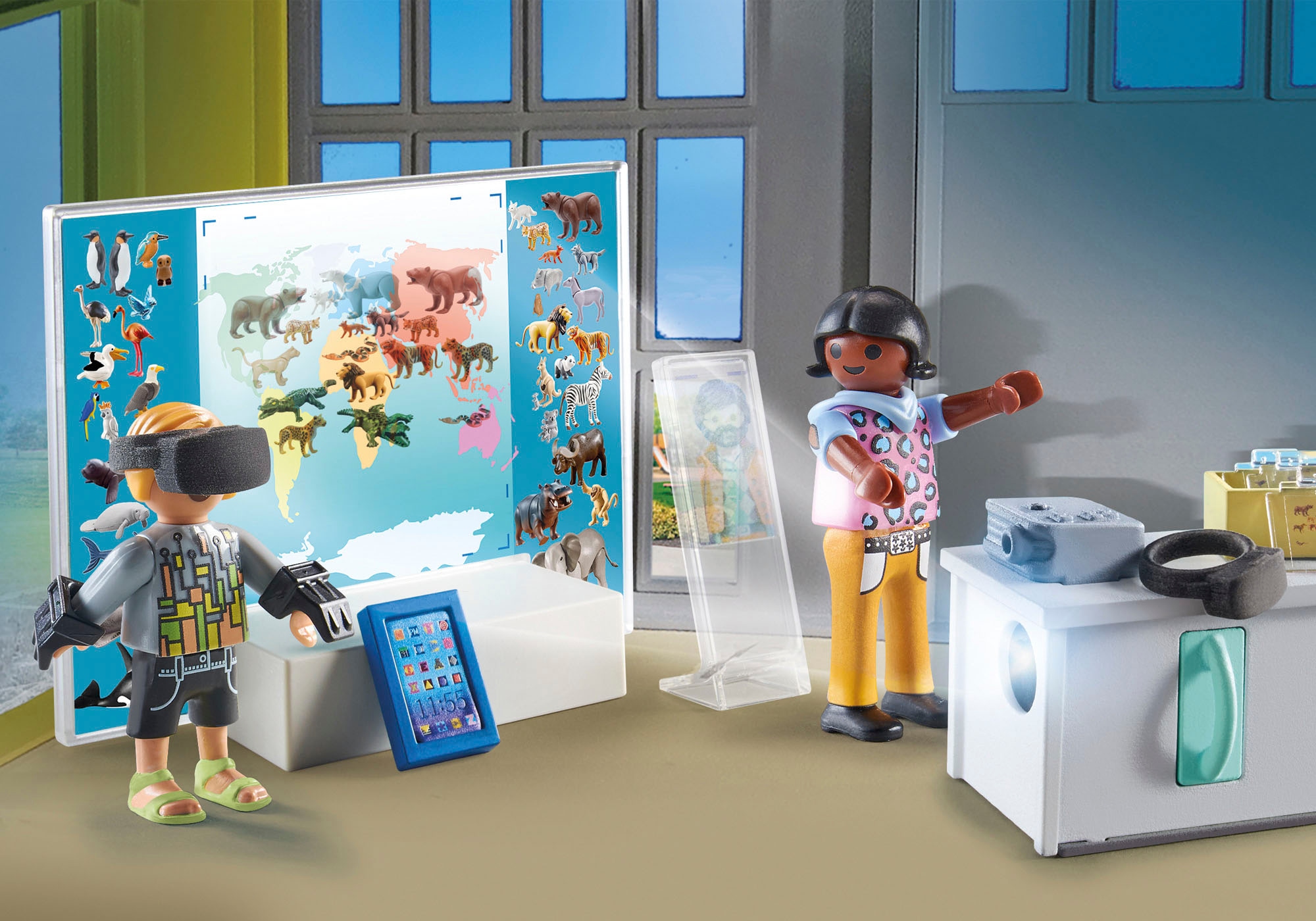 Playmobil® Konstruktions-Spielset »Virtuelles Klassenzimmer (71330), My City Life«, (17 St.), mit Licht; Made in Germany