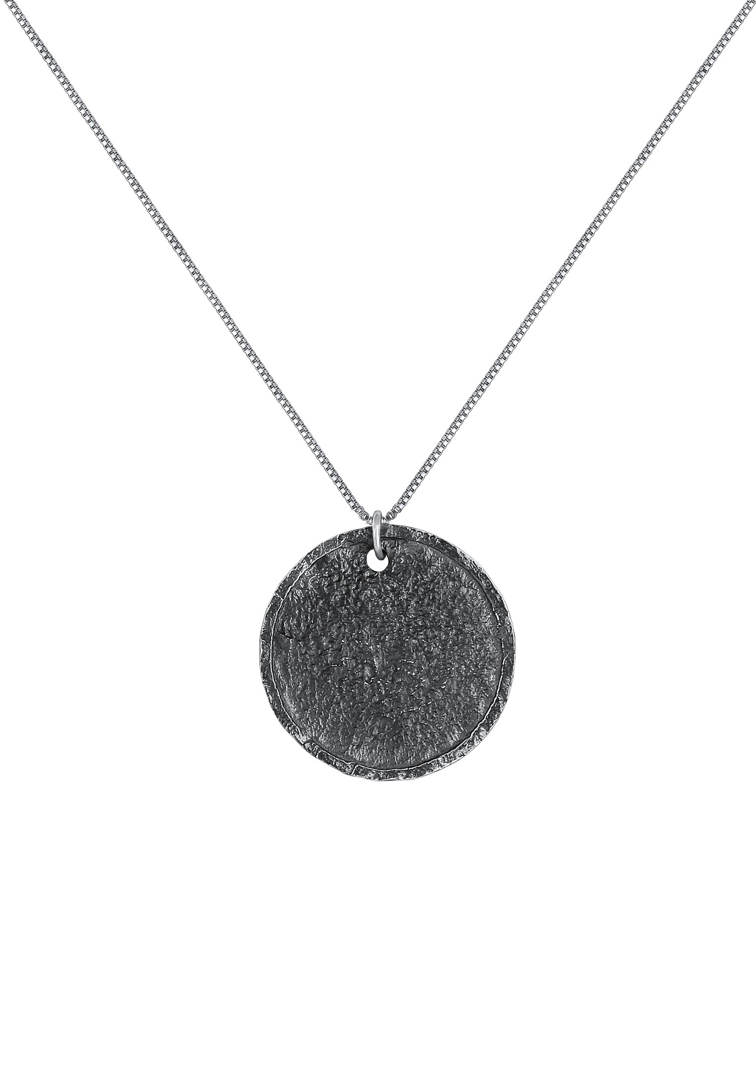 Kuzzoi Lange Kette »Halskette Herren Anhänger Coin Antique 925 Silber«