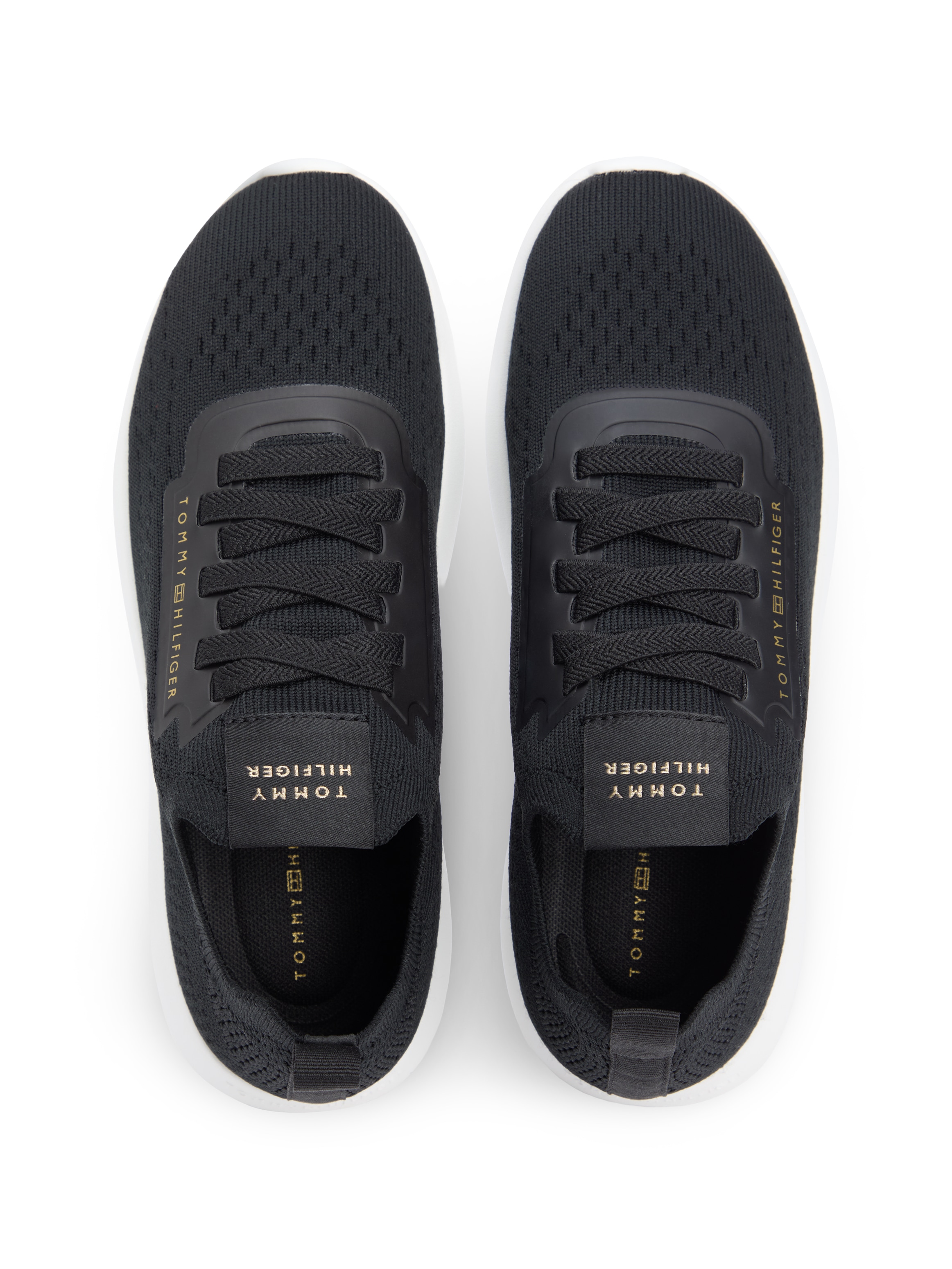 Tommy Hilfiger Slip-On Sneaker »TH KNIT EXTRALIGHT RUNNER«  Freizeitschuh, Halbschuh, Slipper mit elastischen Schnürsenkeln