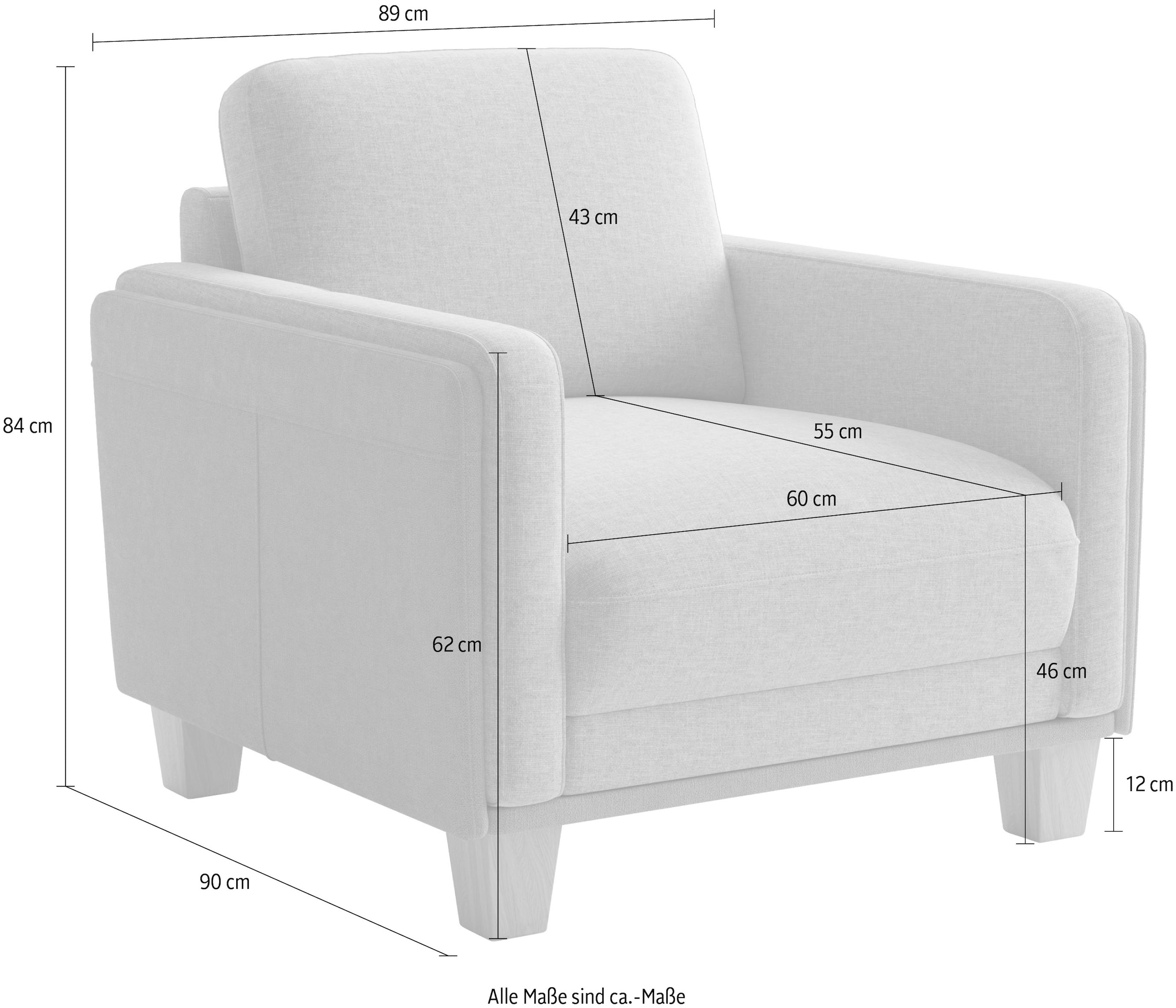 sit&more Sessel »Concept« mit Rückenkissen