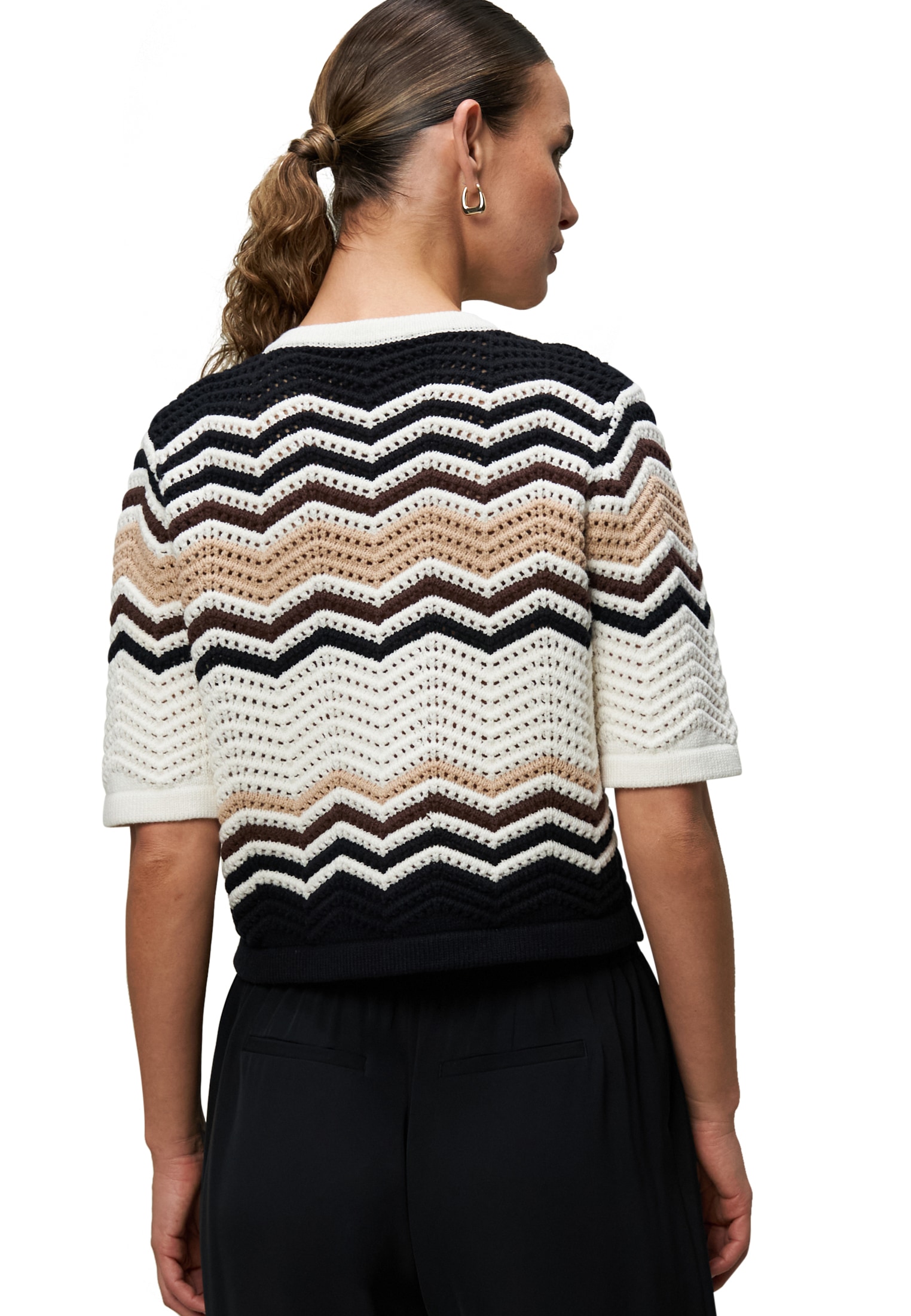 Zero Strickjacke »Strickjacke mit Zickzackmuster«