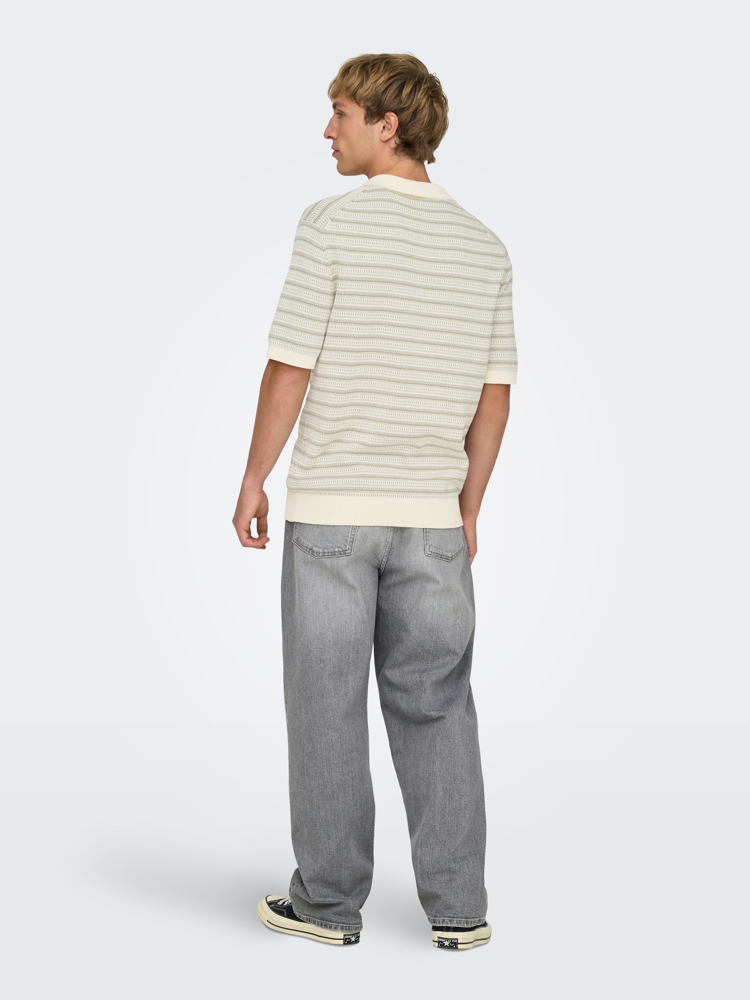 ONLY & SONS Polokragenpullover »ONSTILO REG SS SPLIT NECK KNIT NOOS« Baumwolle, regular fit