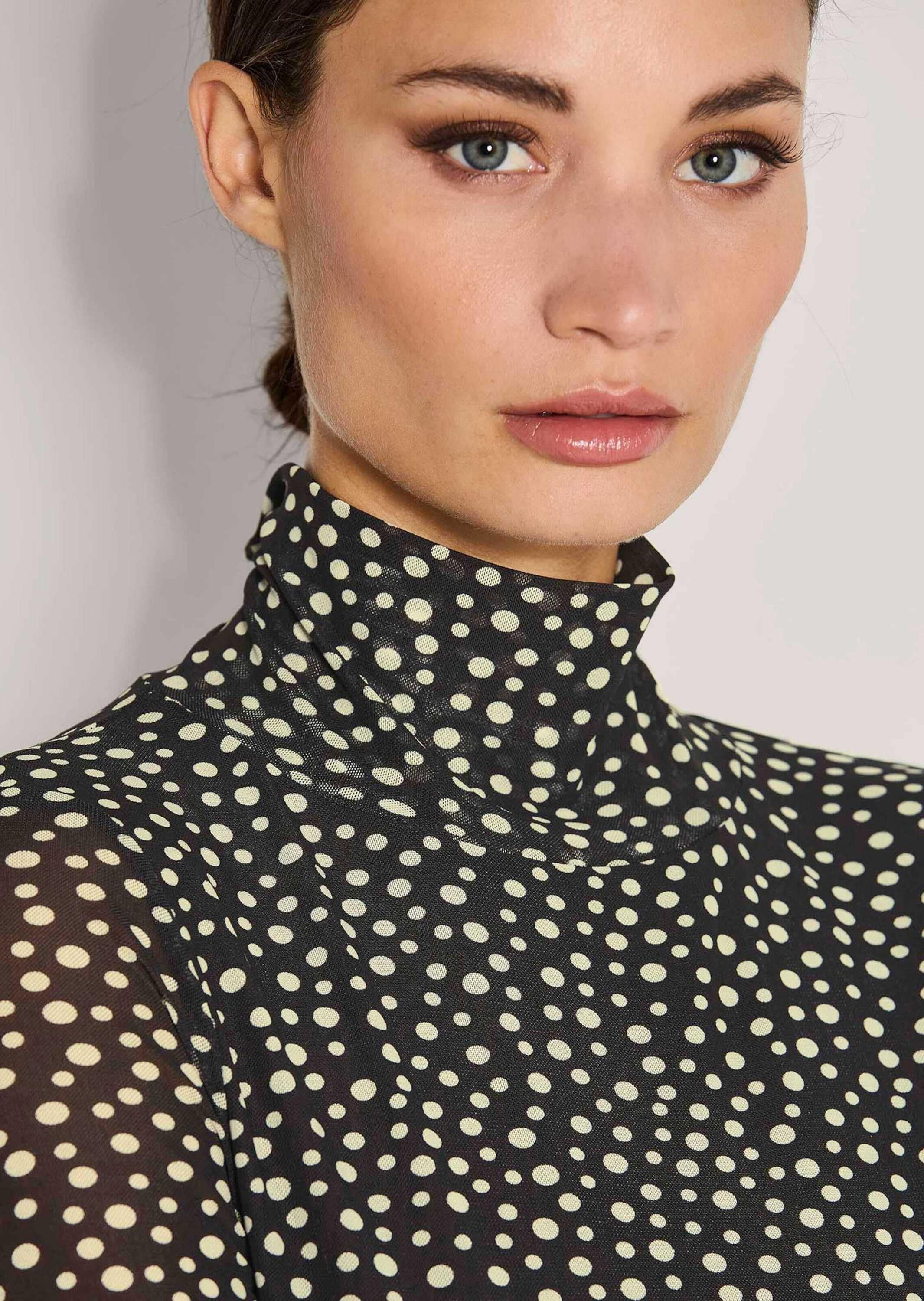 MADELEINE Langarmshirt »Blusenshirt Elegantes Oberteil mit Pünktchen-Design«