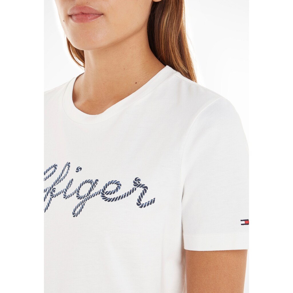 Tommy Hilfiger T-Shirt »REG ROPE PUFF PRINT C-NK SS«