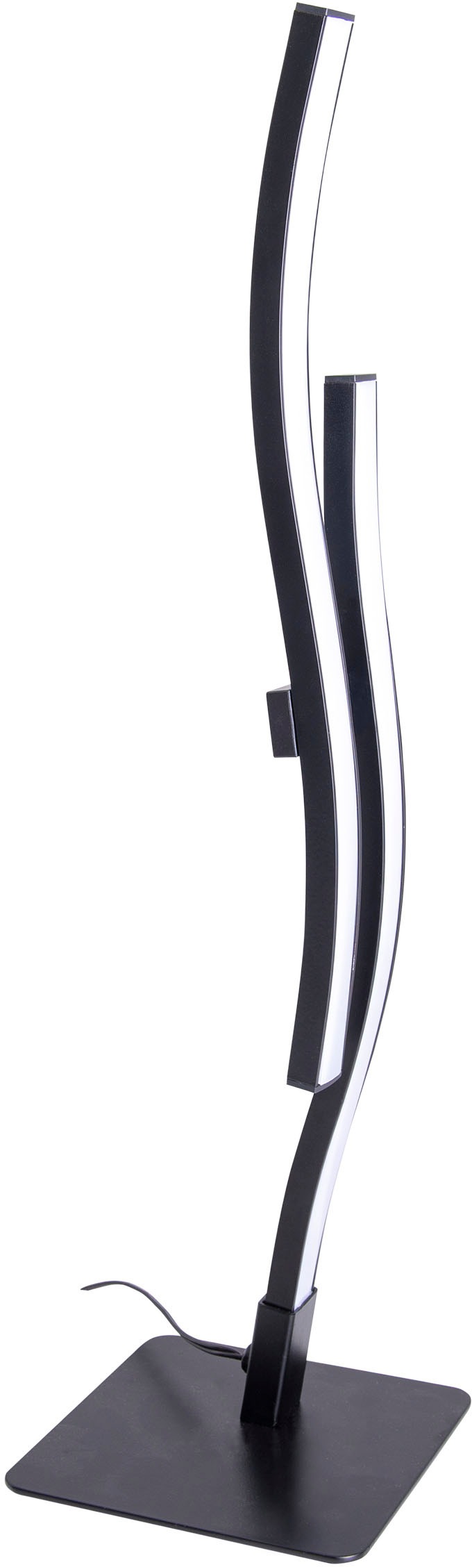 näve LED Tischleuchte »Onda«, 2 flammig, Leuchtmittel LED-Modul | LED fest integriert, Tischlampe warmweiß, H: 44cm, 10W, schwarz-matt, IP20